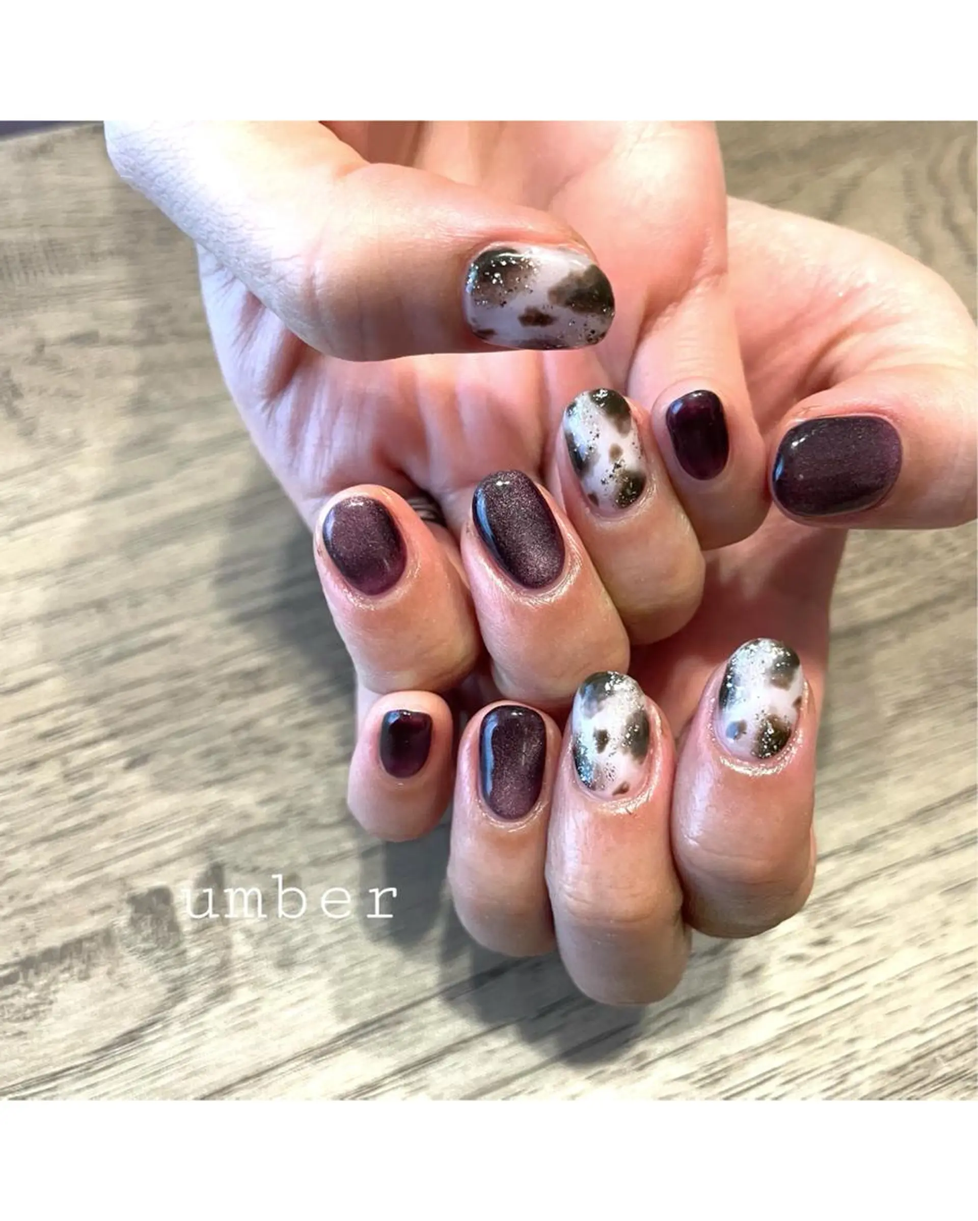 ネイル クリアネイル フットネイル フレンチネイル マグネットネイル メンズネイル ハンドネイル umber 三茶1分のネイルデザイン