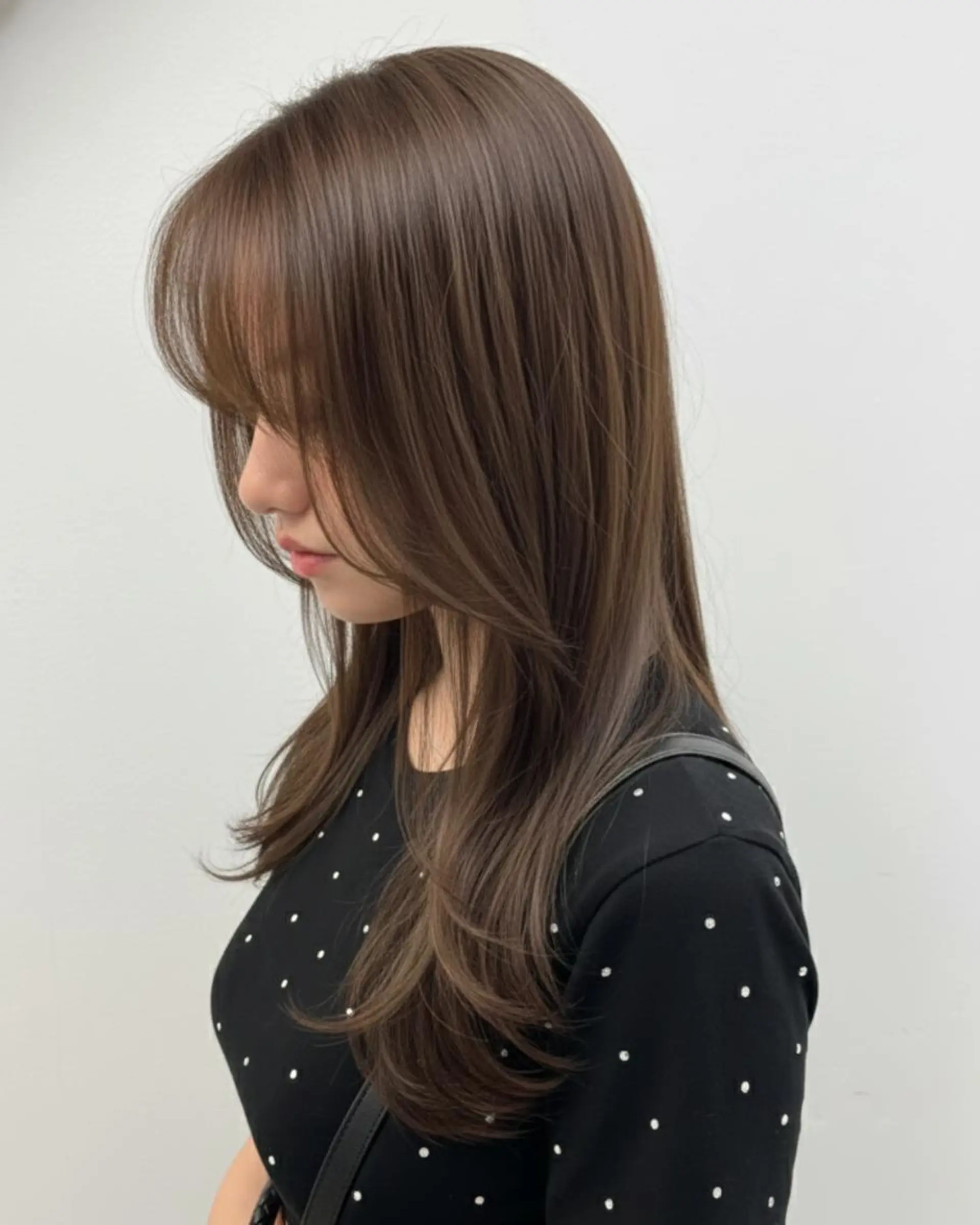 セミロング カット ヘアカラー 松本/透明感カラー/ ベージュ/青木 未羽のヘアスタイル