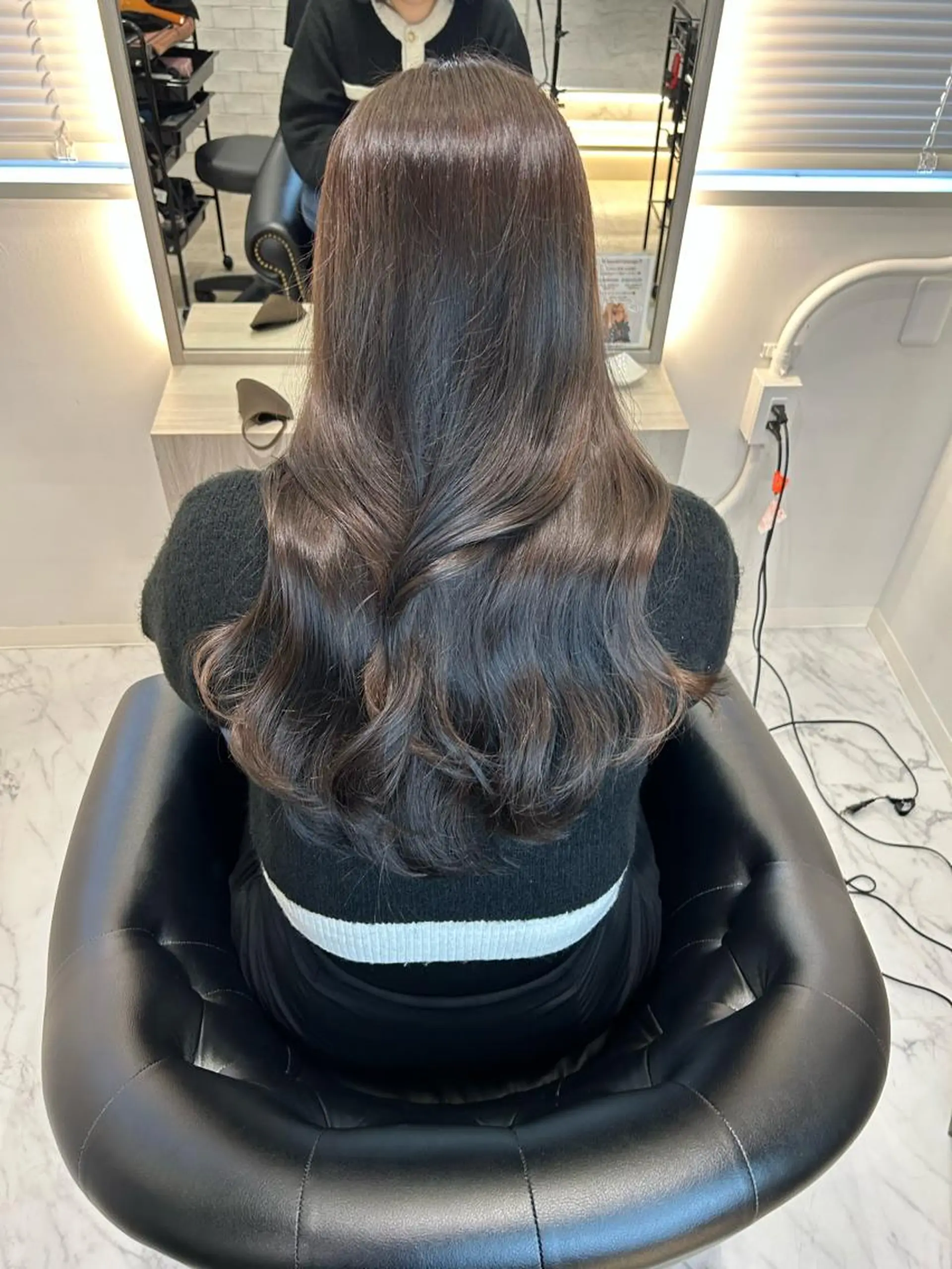 ロング カラー カット ヘアカラー トリートメント &chaLme   心斎橋所属・emi/髪質改善/ 韓国風/艶カラーのヘアスタイル