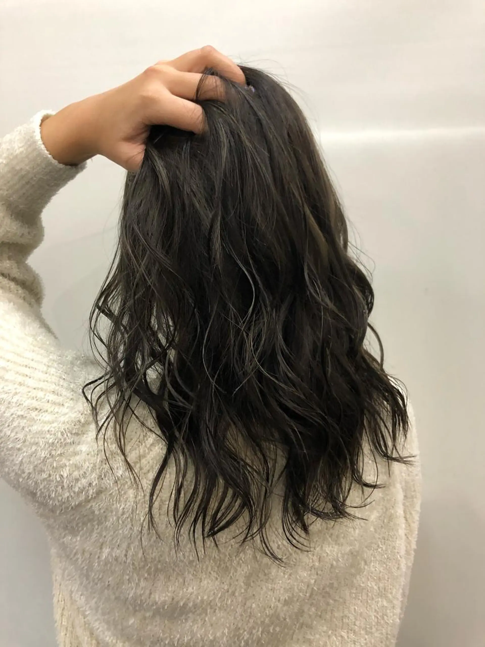 ロング カラー グレージュ ハイライトカラー ハイライト 奥山義進/大宮 /ダブルカラーのヘアスタイル