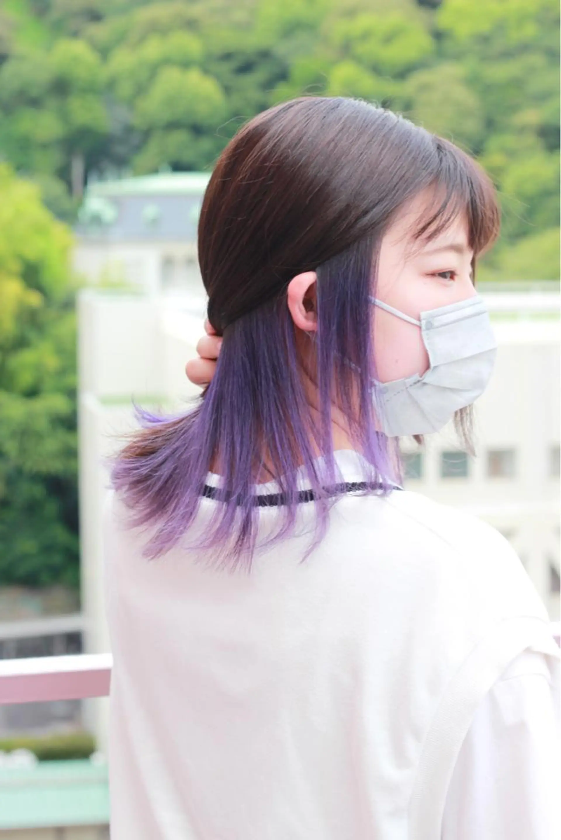 ミディアム カラー パープルカラー ヘアカラー Viage （ビアージュ）のヘアスタイル