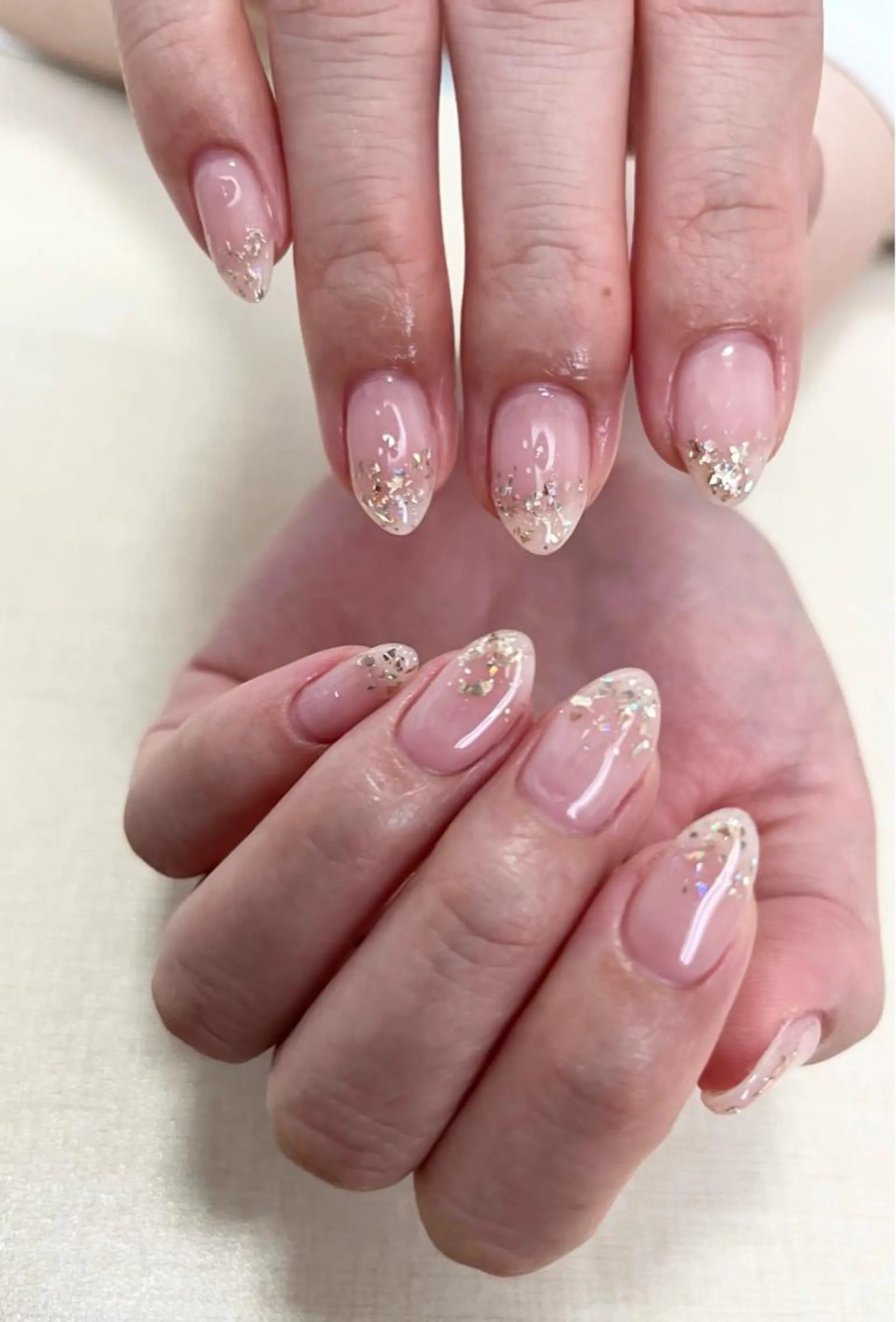 ネイル グラデーション ラメ(グリッター) ラメグラデーション ハンドネイル わたなべ さやかのネイルデザイン