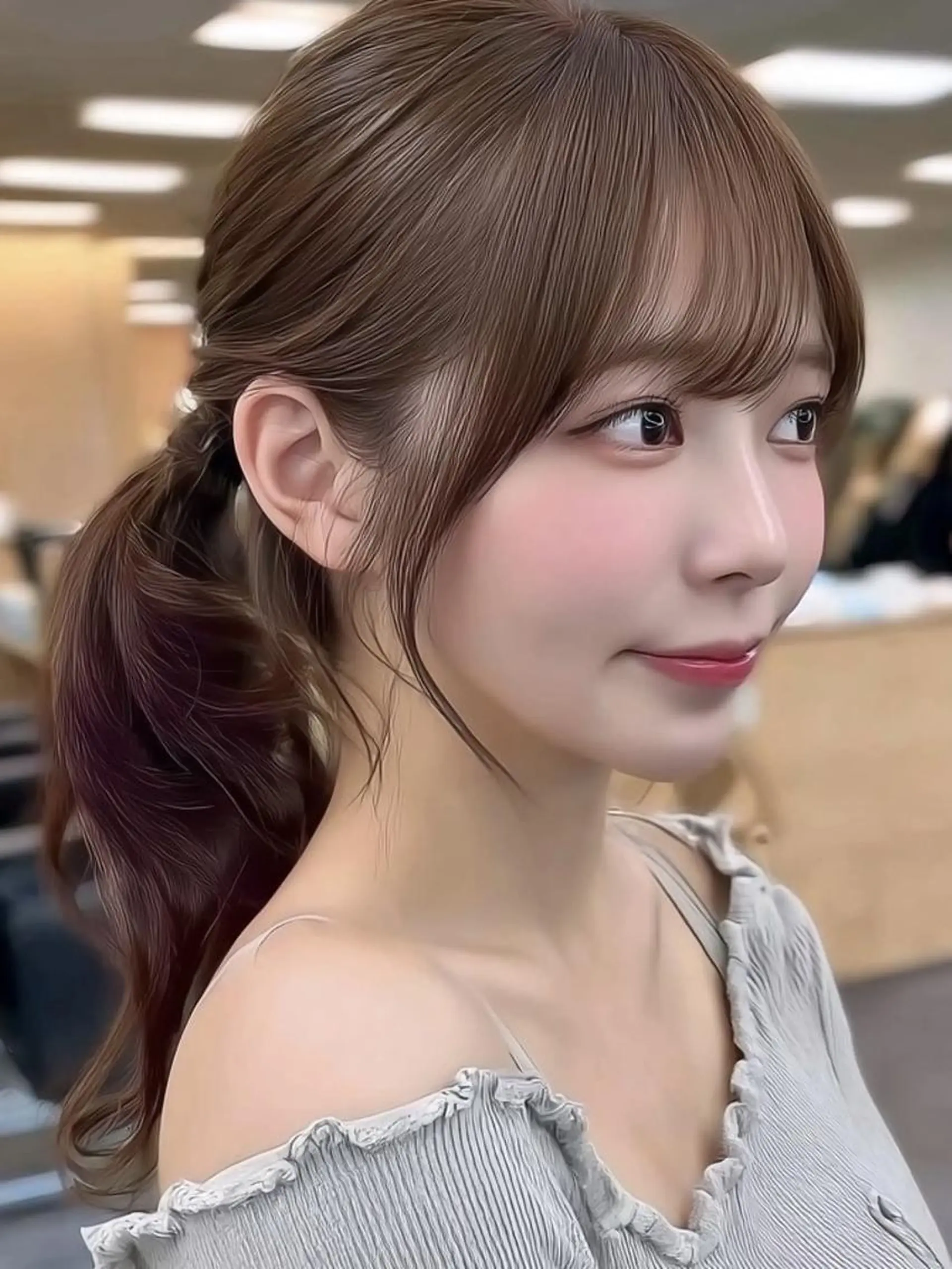 セミロング 髪質改善 似合わせカット 小顔カット 縮毛矯正 カット ヘアカラー 縮毛・髪質改善🩰 mai🐰ྀི🤍のヘアスタイル