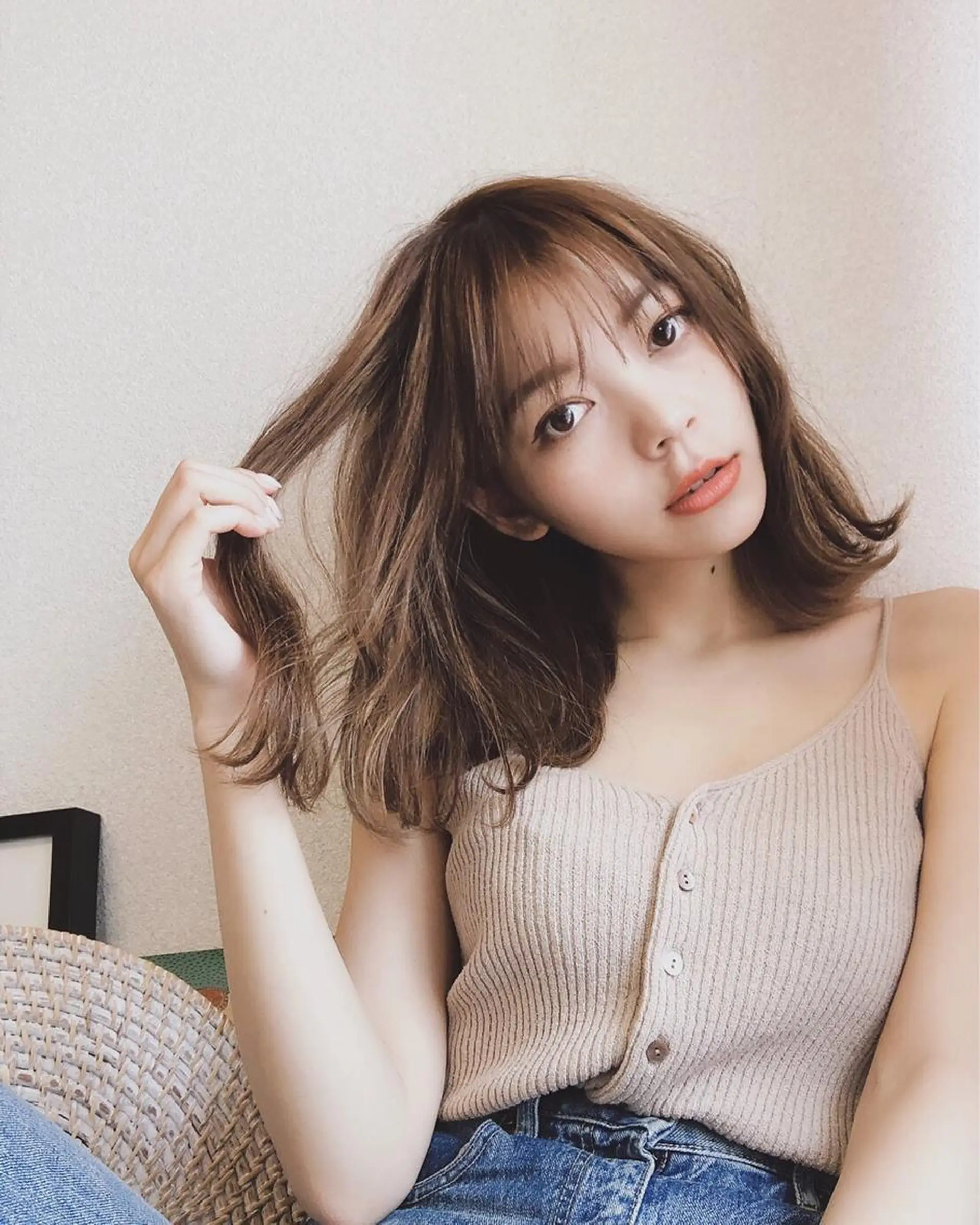 ミディアム カット ヘアカラー トリートメント la fith所属・rico_by ヘアとアイブロウのヘアスタイル