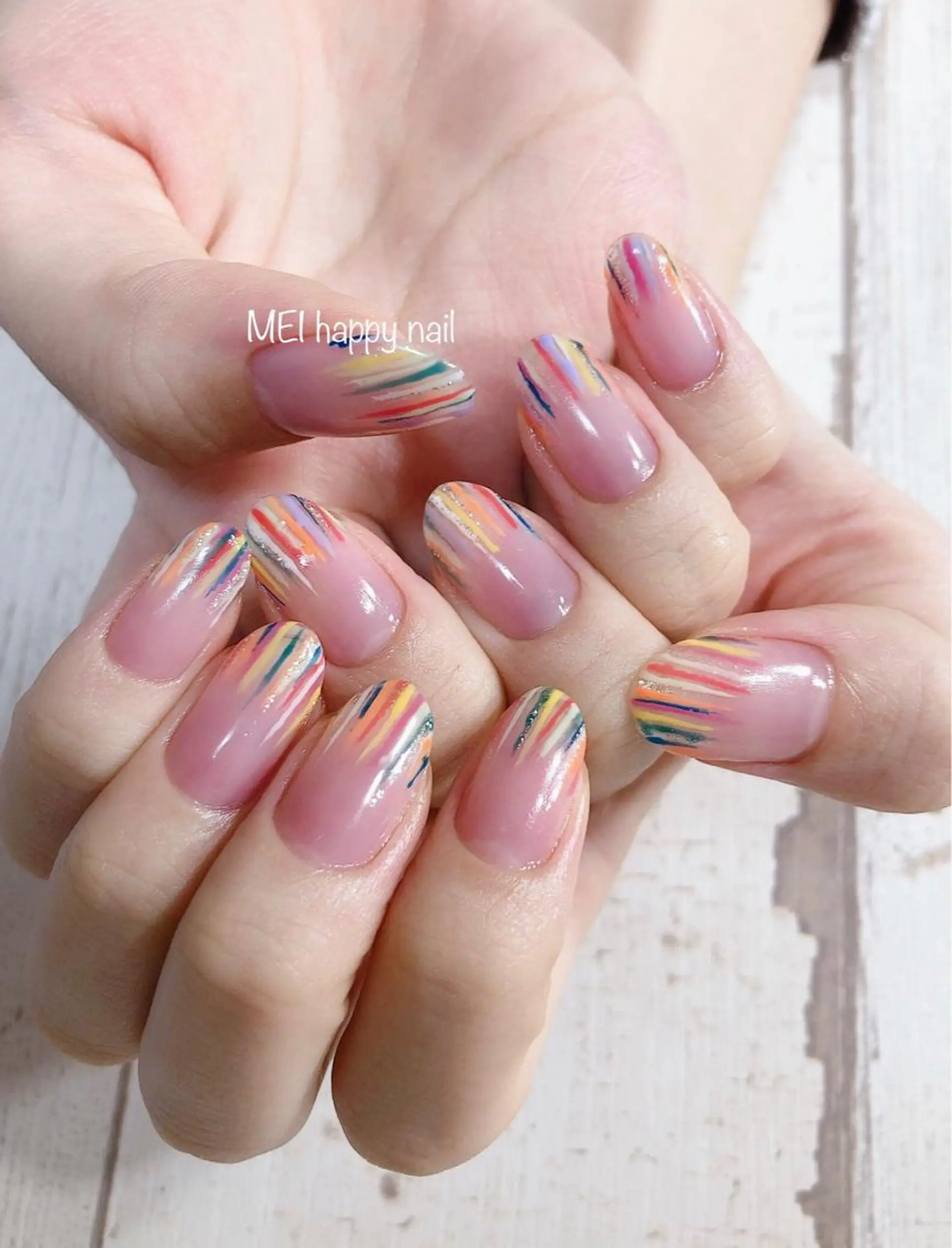 ネイル 北浦和 自爪育成ケアのネイルデザイン