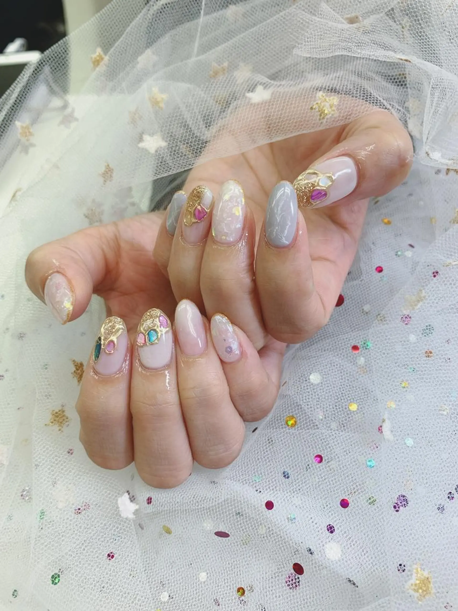 ネイル 🦋ネイルサロン ブラン🌈ゆりのネイルデザイン