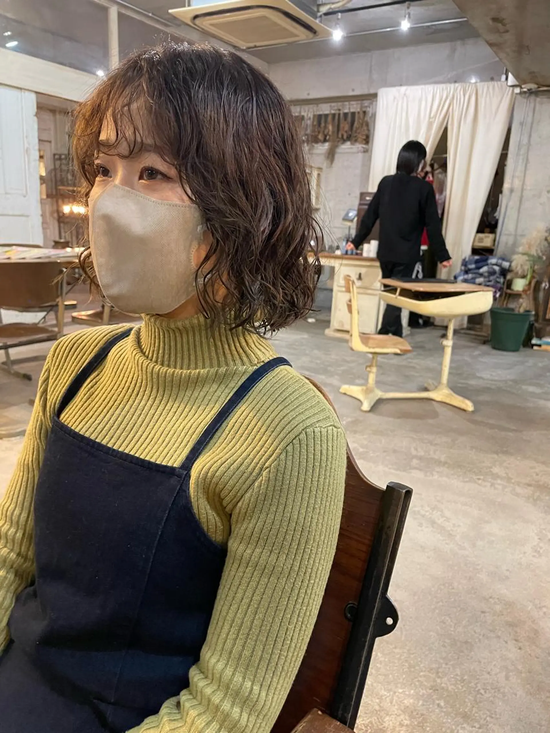 ミディアム カラー パーマ カット パーマ トリートメント 南堀江🌿パーマ Tetsu【テツ】のヘアスタイル