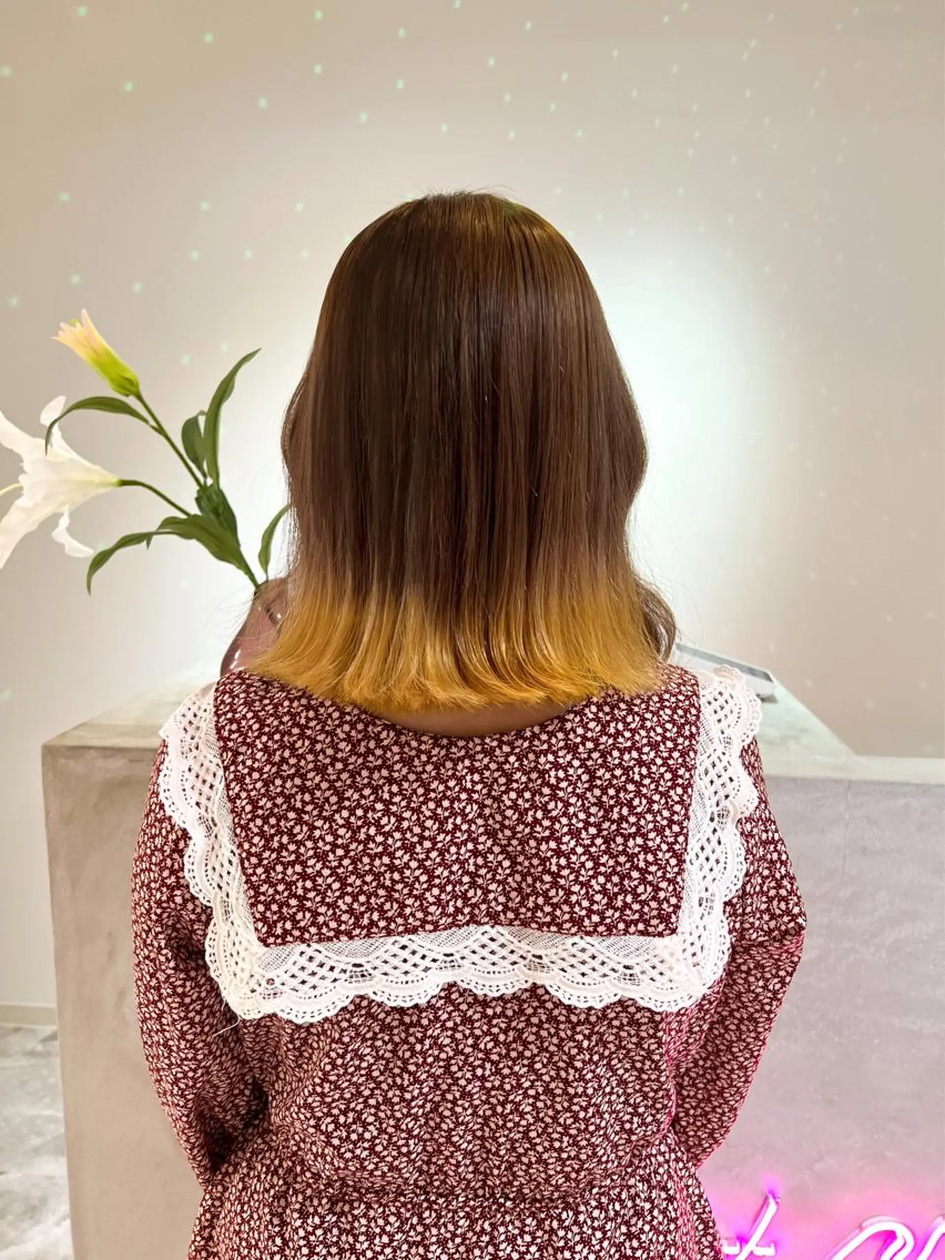 ミディアム カラー デザインカラー 🎀ダブルカラー/ ピンク×ガーリー🎀のヘアスタイル