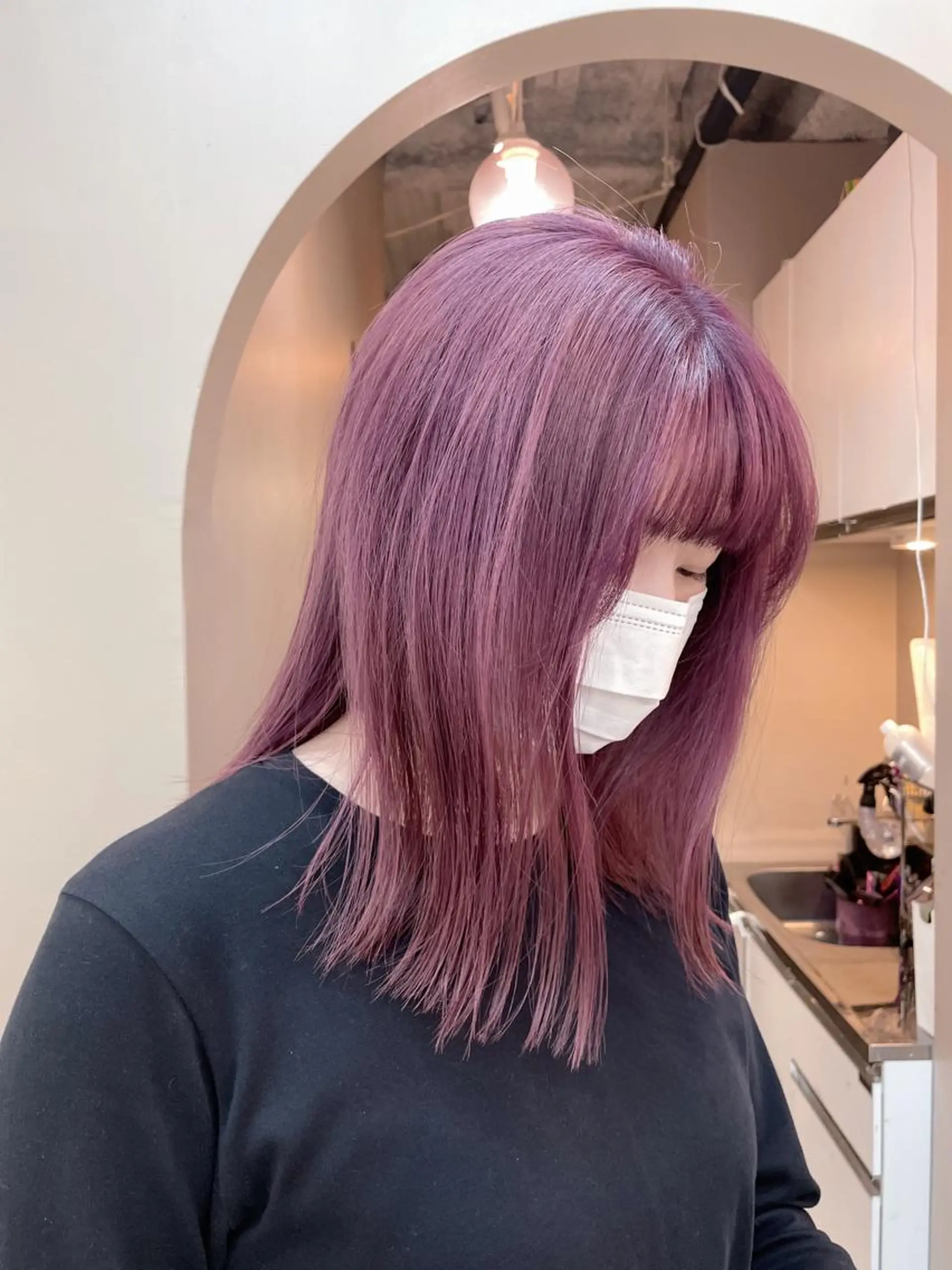 セミロング カラー 韓国レイヤー　船橋 徒歩5分/小川友美のヘアスタイル