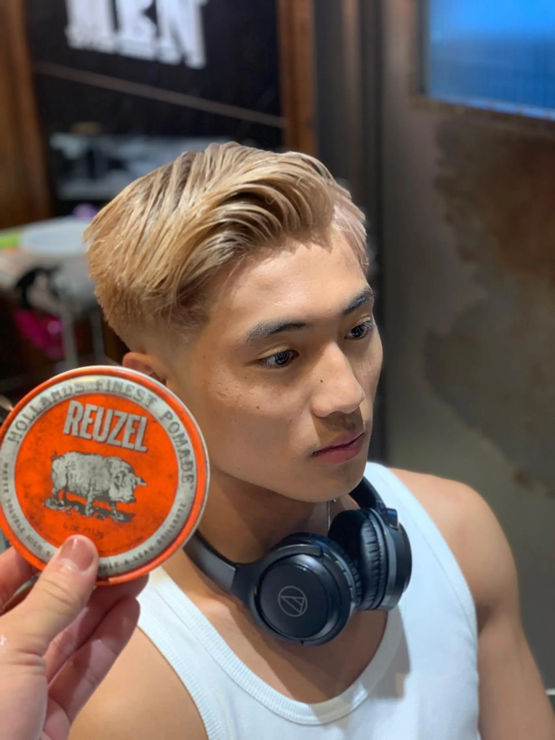 ショート カラー メンズ カット ヘアカラー トリートメント BINGO HAIR WORKS 【ビンゴヘアワークス】所属・🎱メンズフェード 特化HYOGA🎱のヘアスタイル