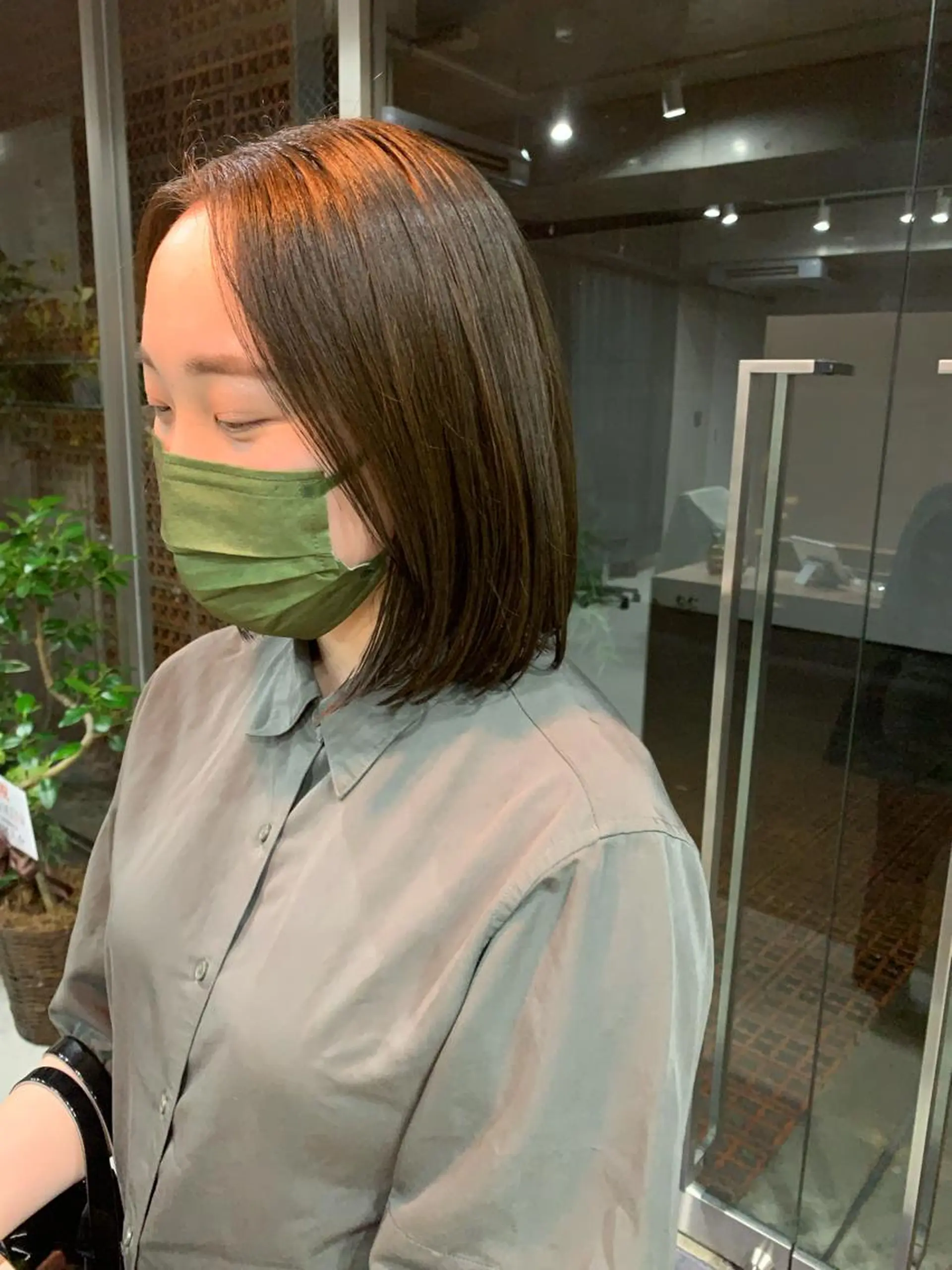 ショート カラー ボブパーマコテ巻き風 パーマNo1深江秀平のヘアスタイル