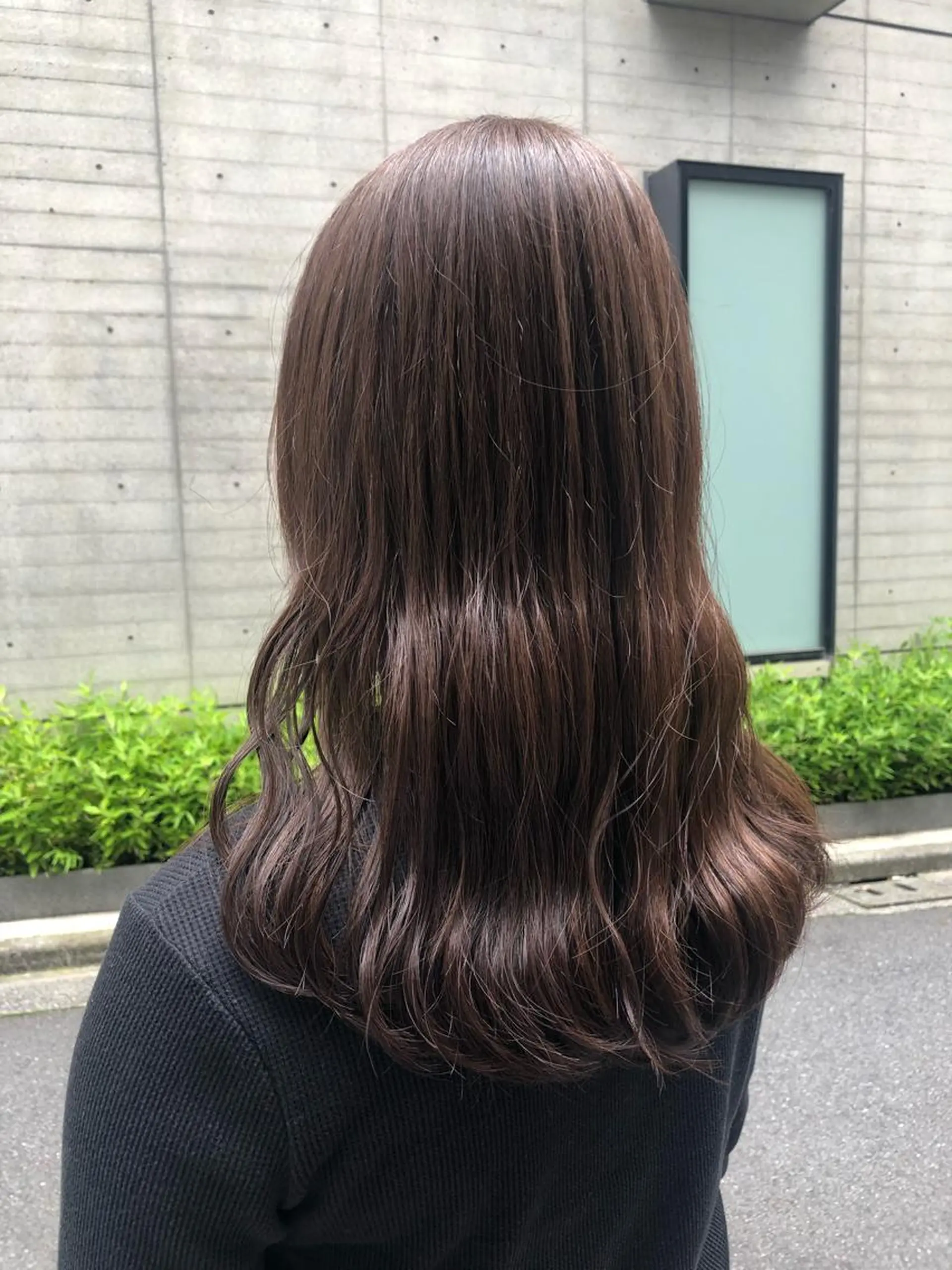 セミロング ヘアカラー トリートメント ✨色持ちの良い艶 カラー✨蟹江真世のヘアスタイル