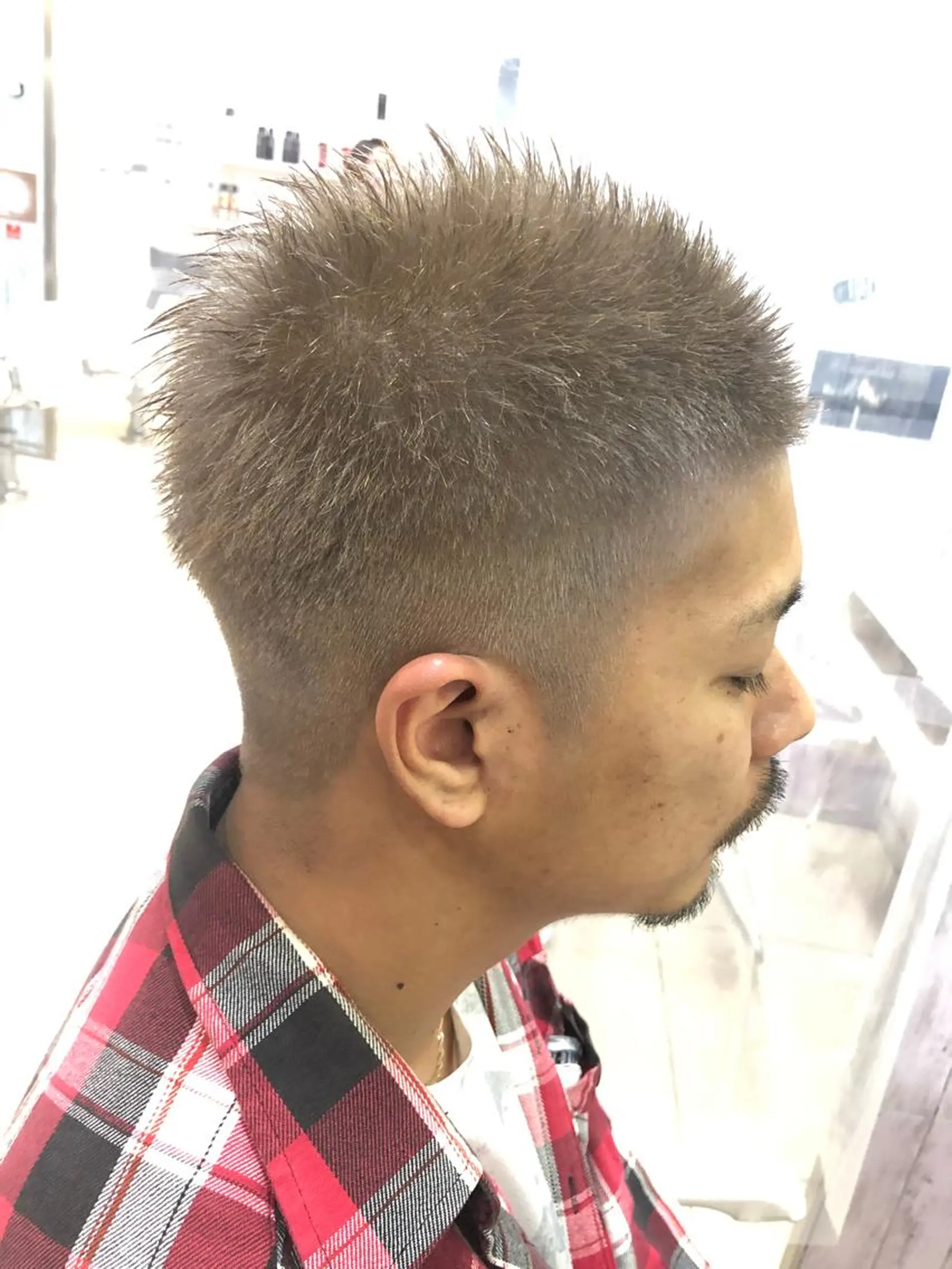 ショート カラー メンズ 髪質改善× ハイライト溝江のヘアスタイル