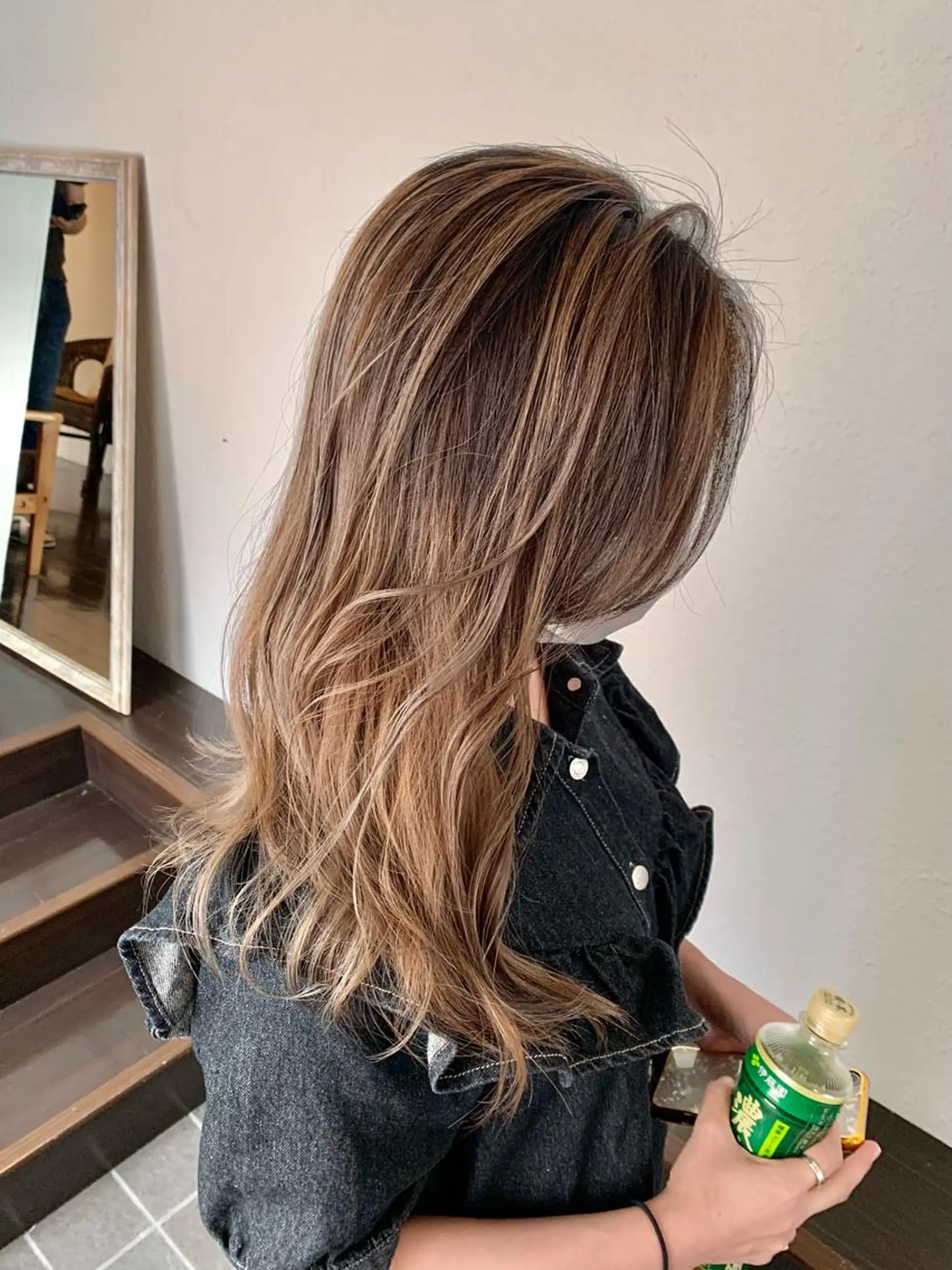 セミロング レイヤーカット ヘアカラー ブリーチ毛に縮毛矯正 ✨カラー✨山田 正幸のヘアスタイル