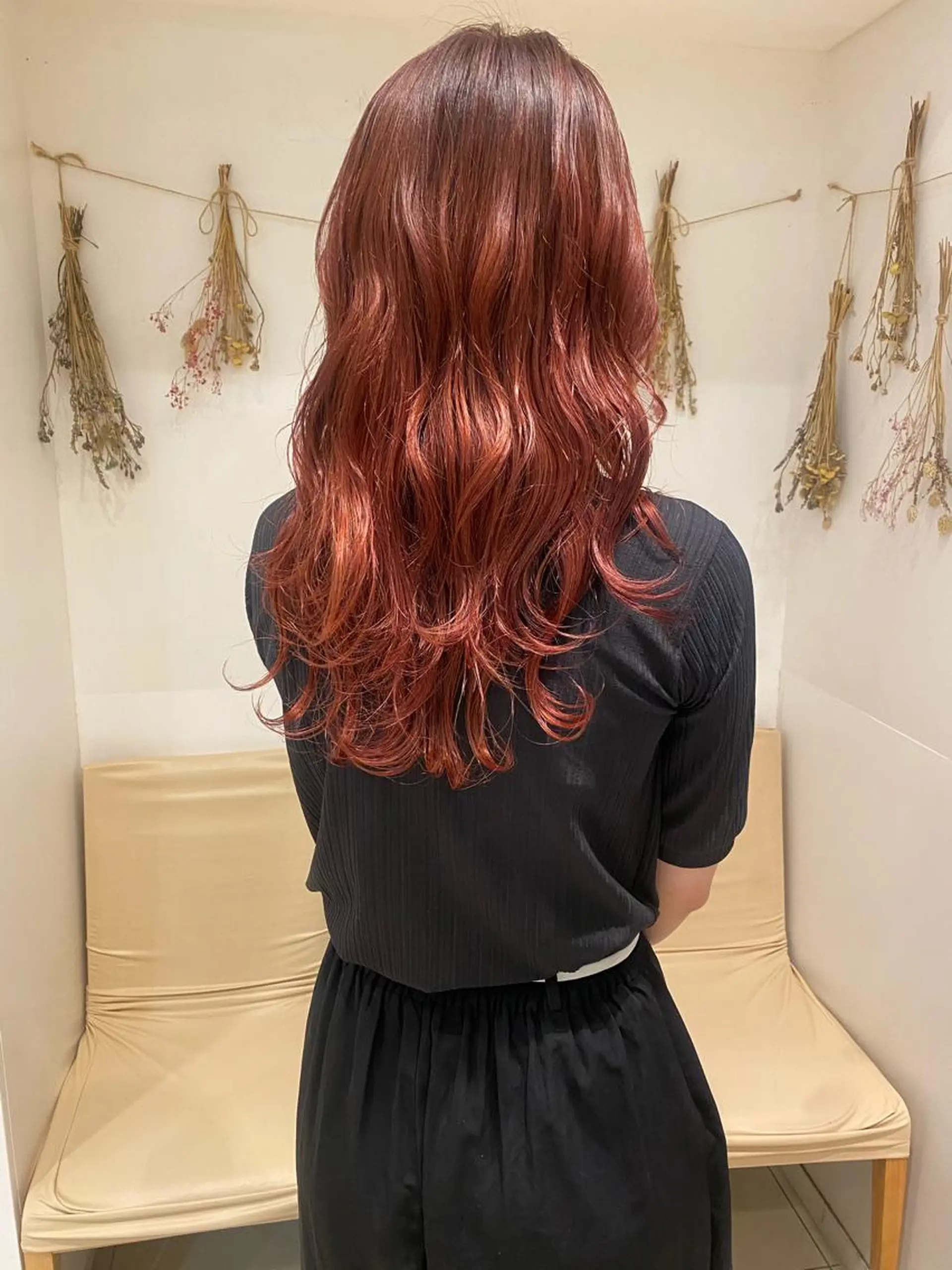 ロング カラー レッドカラー はだゆうき @hadadan08のヘアスタイル