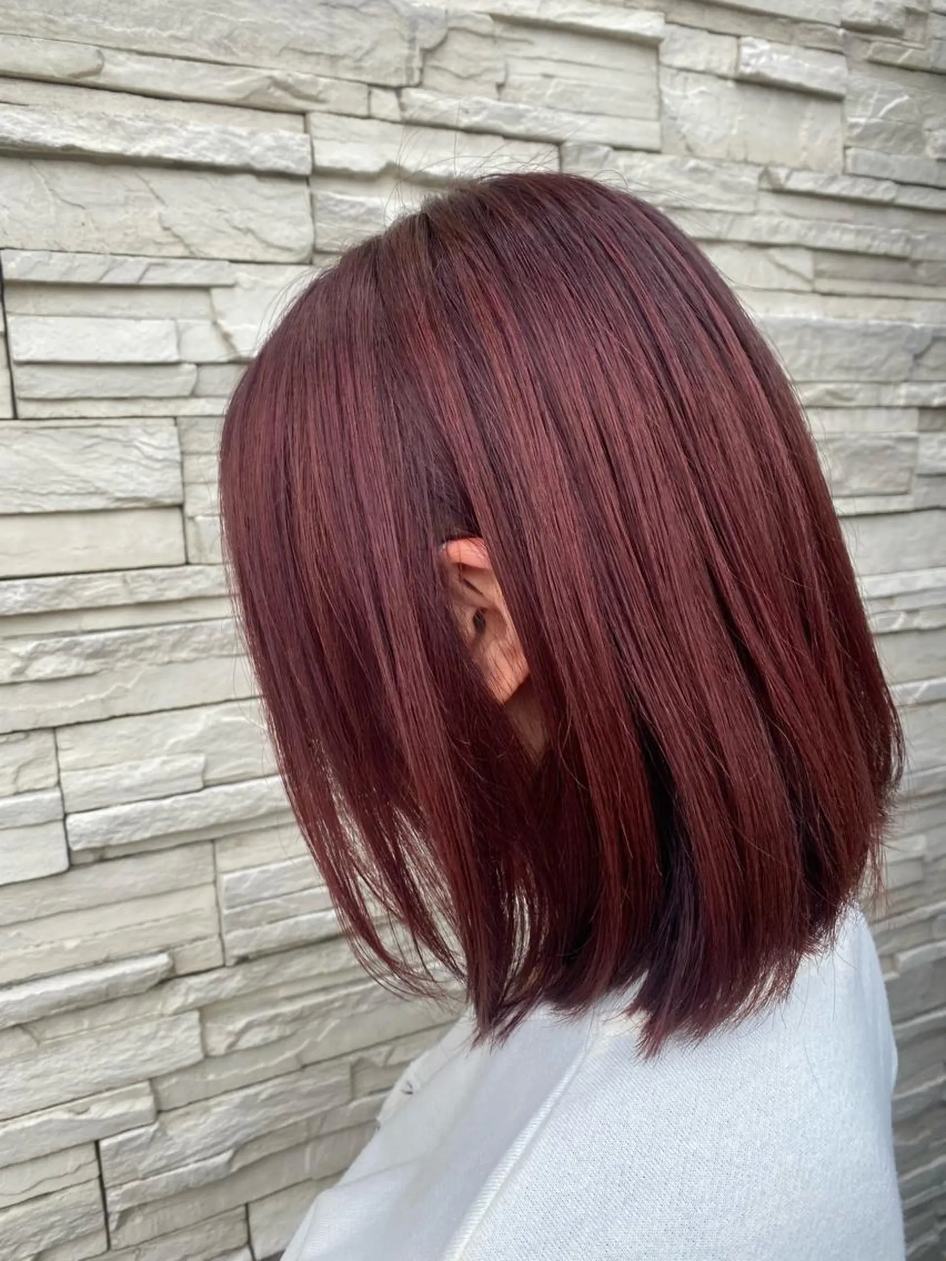 ミディアム パープルカラー カット ヘアカラー トリートメント 😺ヒアリング 重視😺小川のヘアスタイル