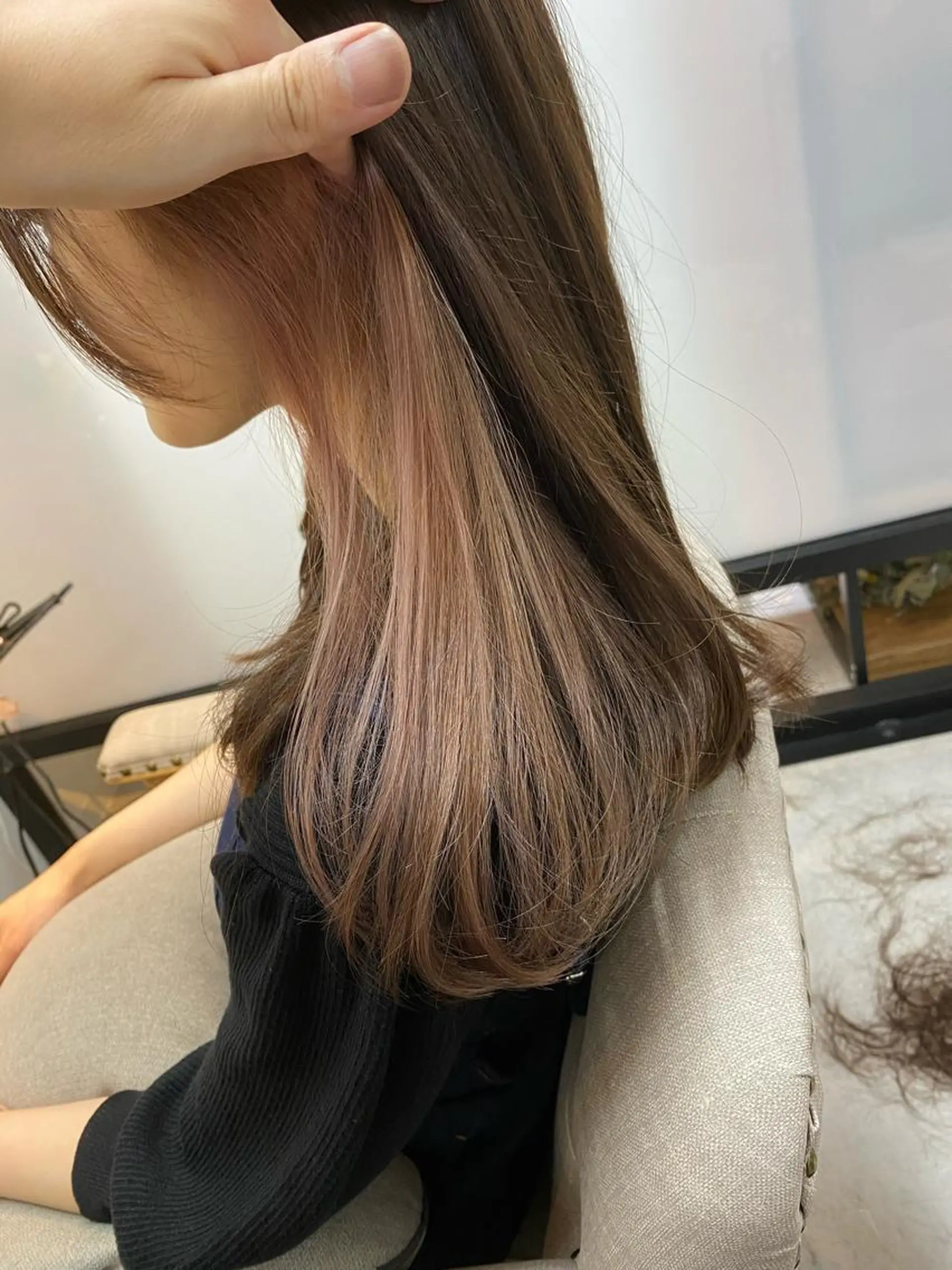 ロング カット ヘアカラー トリートメント 透明感/ツヤ髪/ さら艶/前田祥汰のヘアスタイル