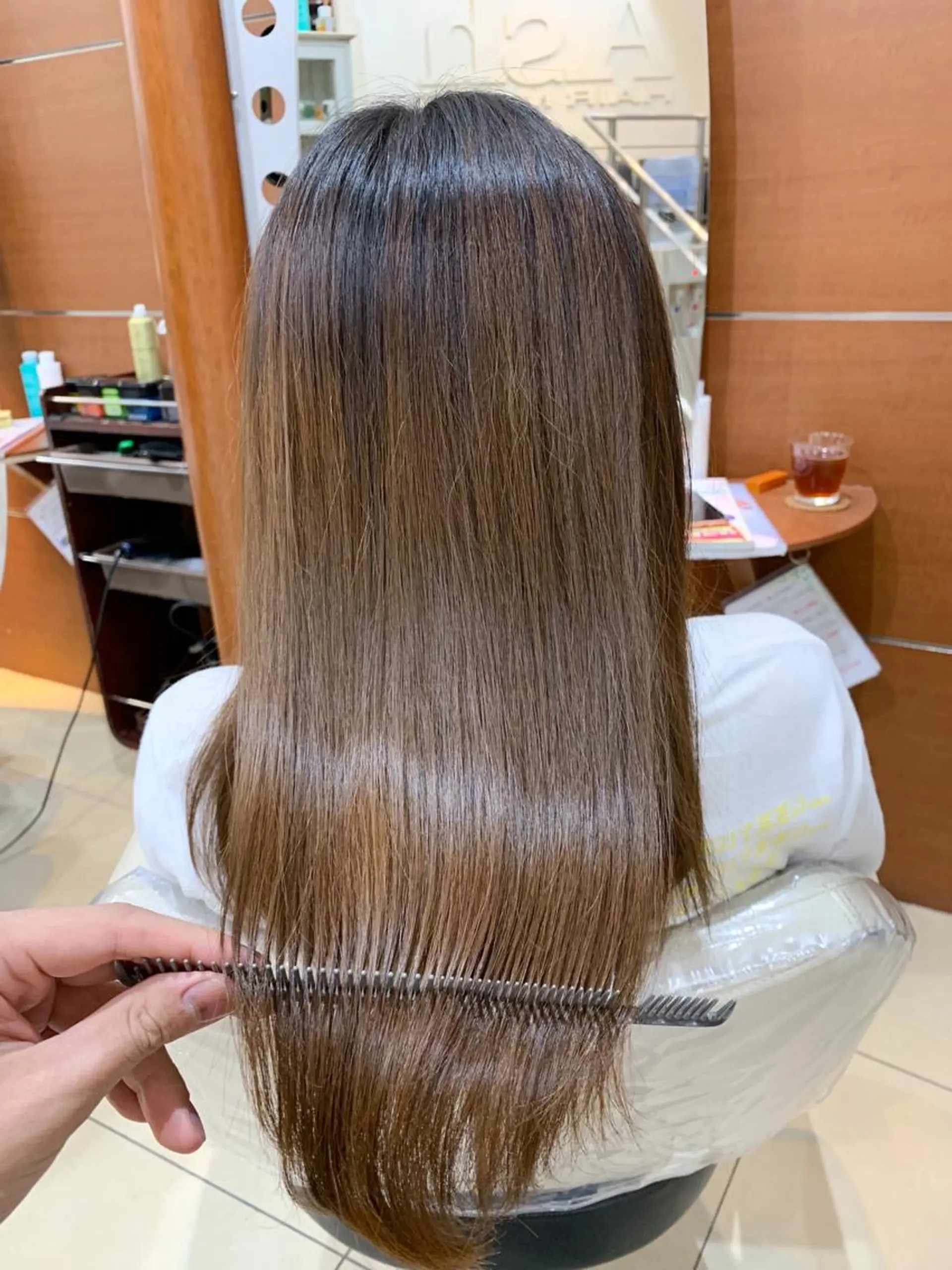 セミロング パーマ 縮毛矯正/髪質改善 /韓国風　山川春輝のヘアスタイル