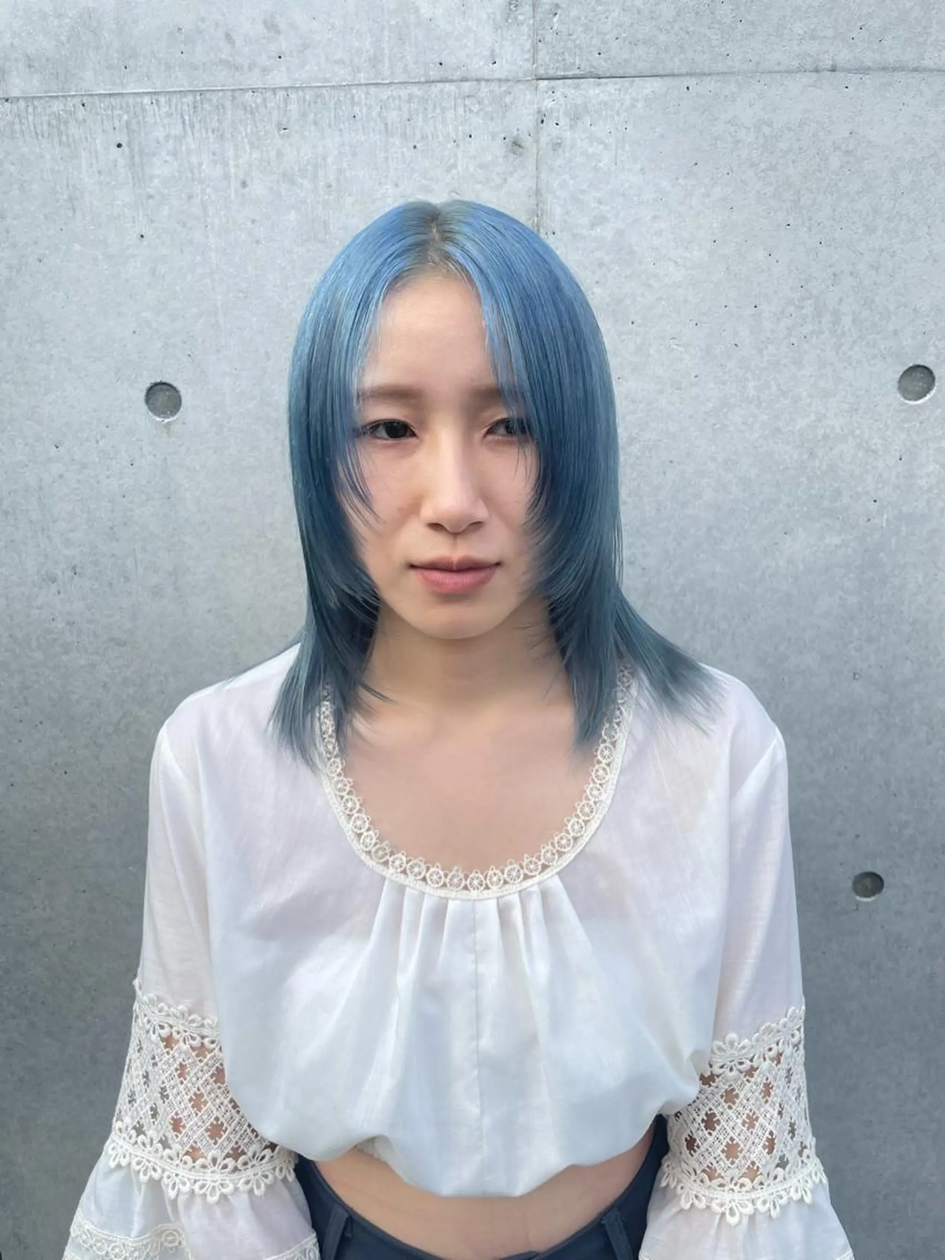 ミディアム カラー カット ヘアカラー トリートメント 佐伯 和佳のヘアスタイル