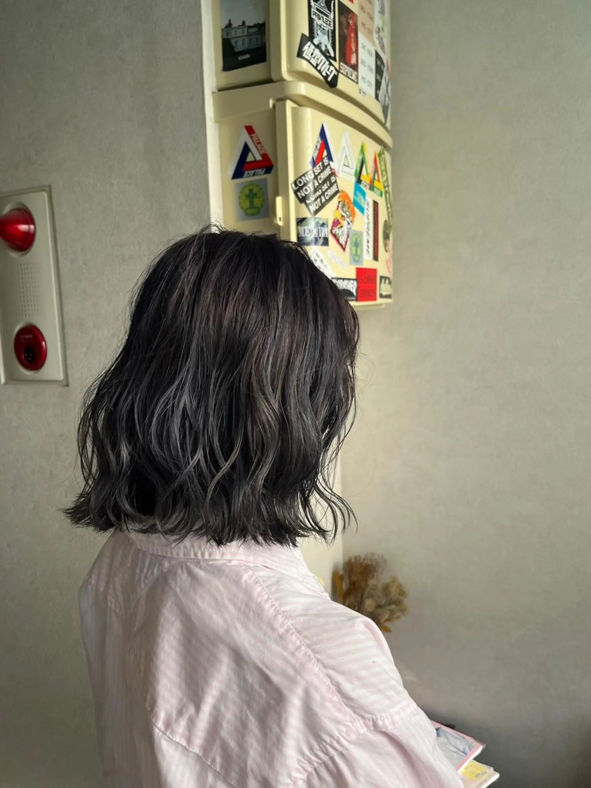 カラー アッシュ ブリーチ ハイトーンカラー ラベンダーカラー ボブ the OSCAR所属・韓国ヘアスタイリスト Harukaのヘアスタイル