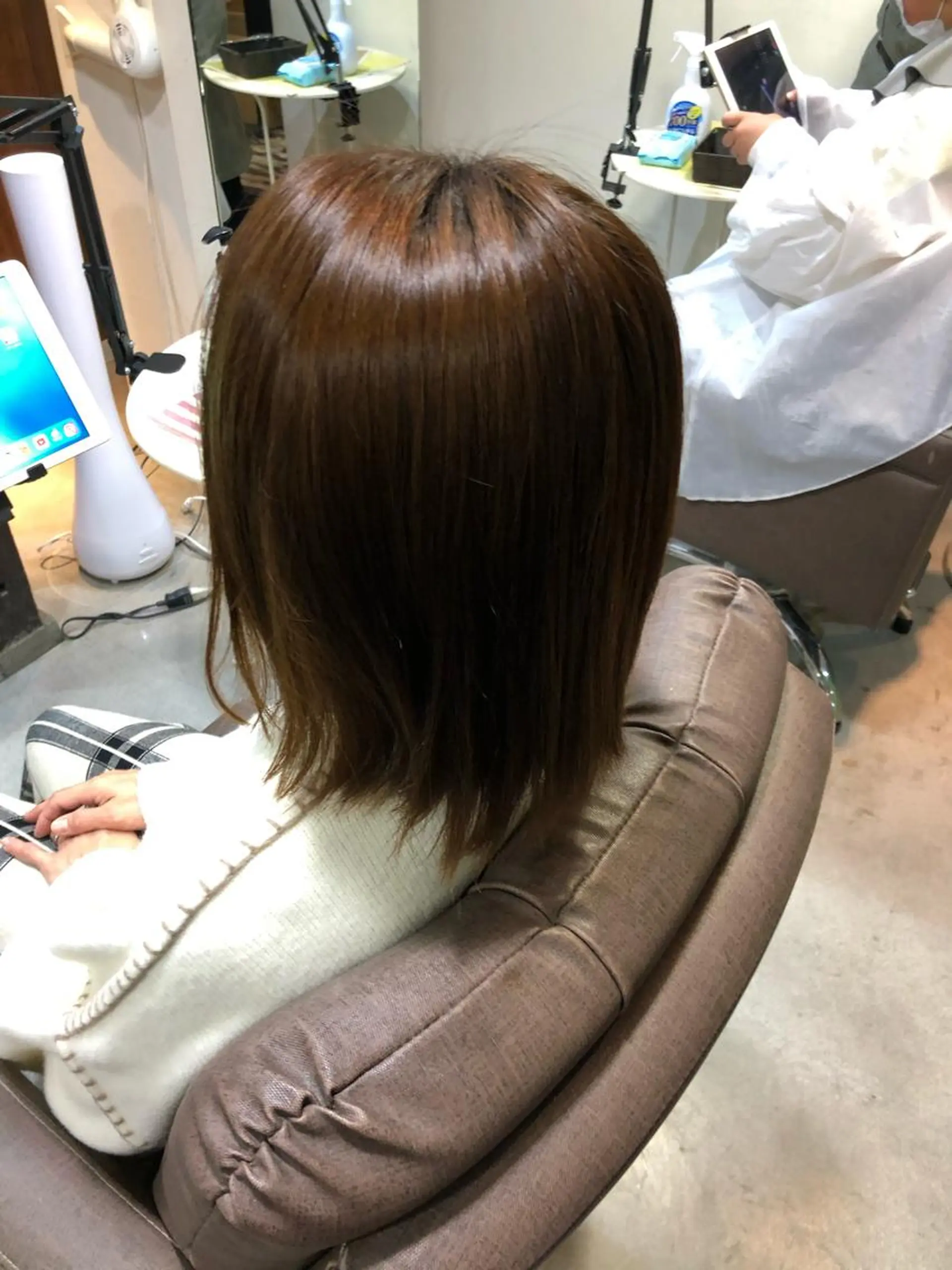 ミディアム パーマ 縮毛矯正 木村 幸浩のヘアスタイル