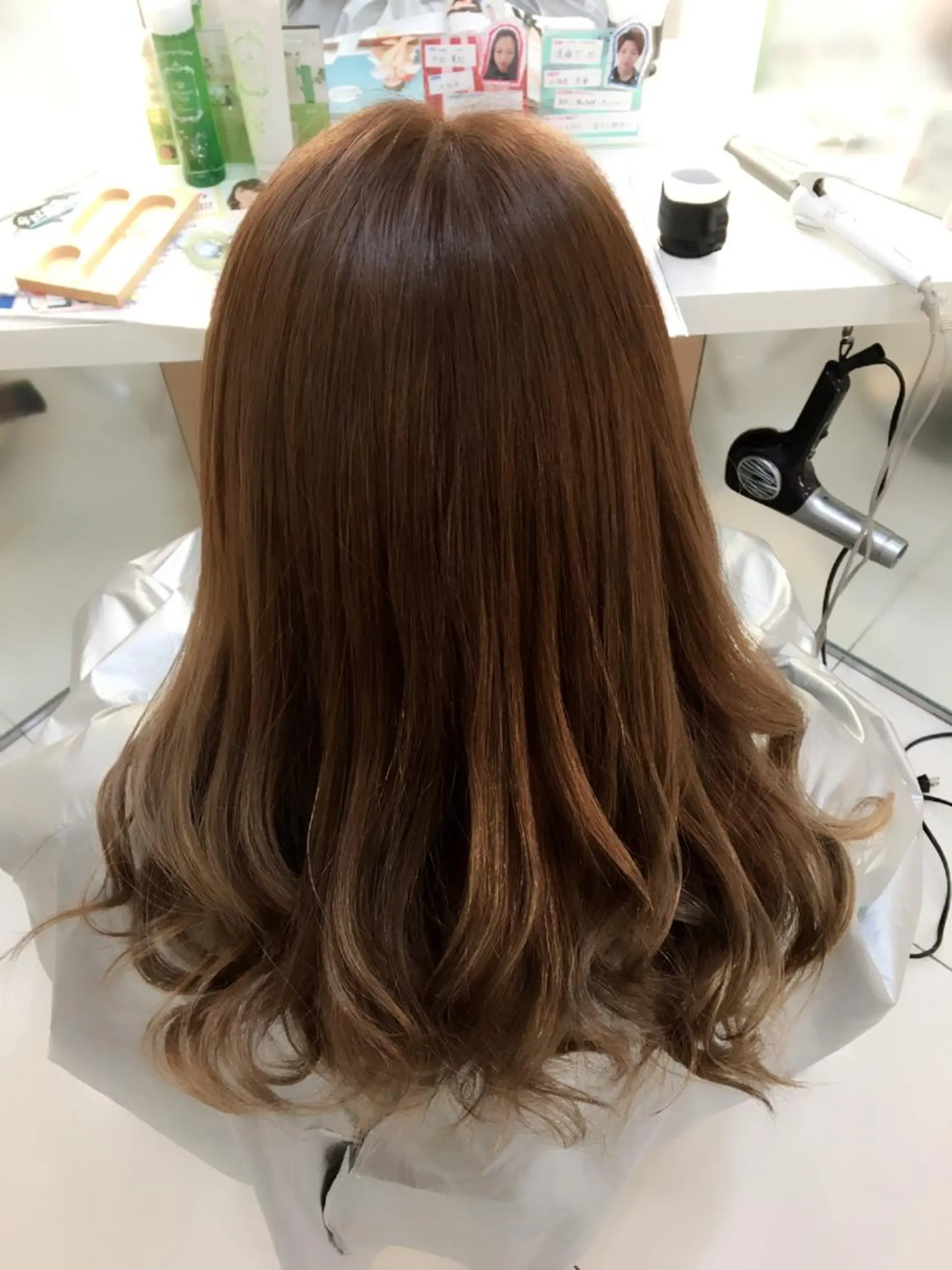 ロング カラー アッシュ ダブルカラー 髪質改善 頭身浴/ 中田のヘアスタイル