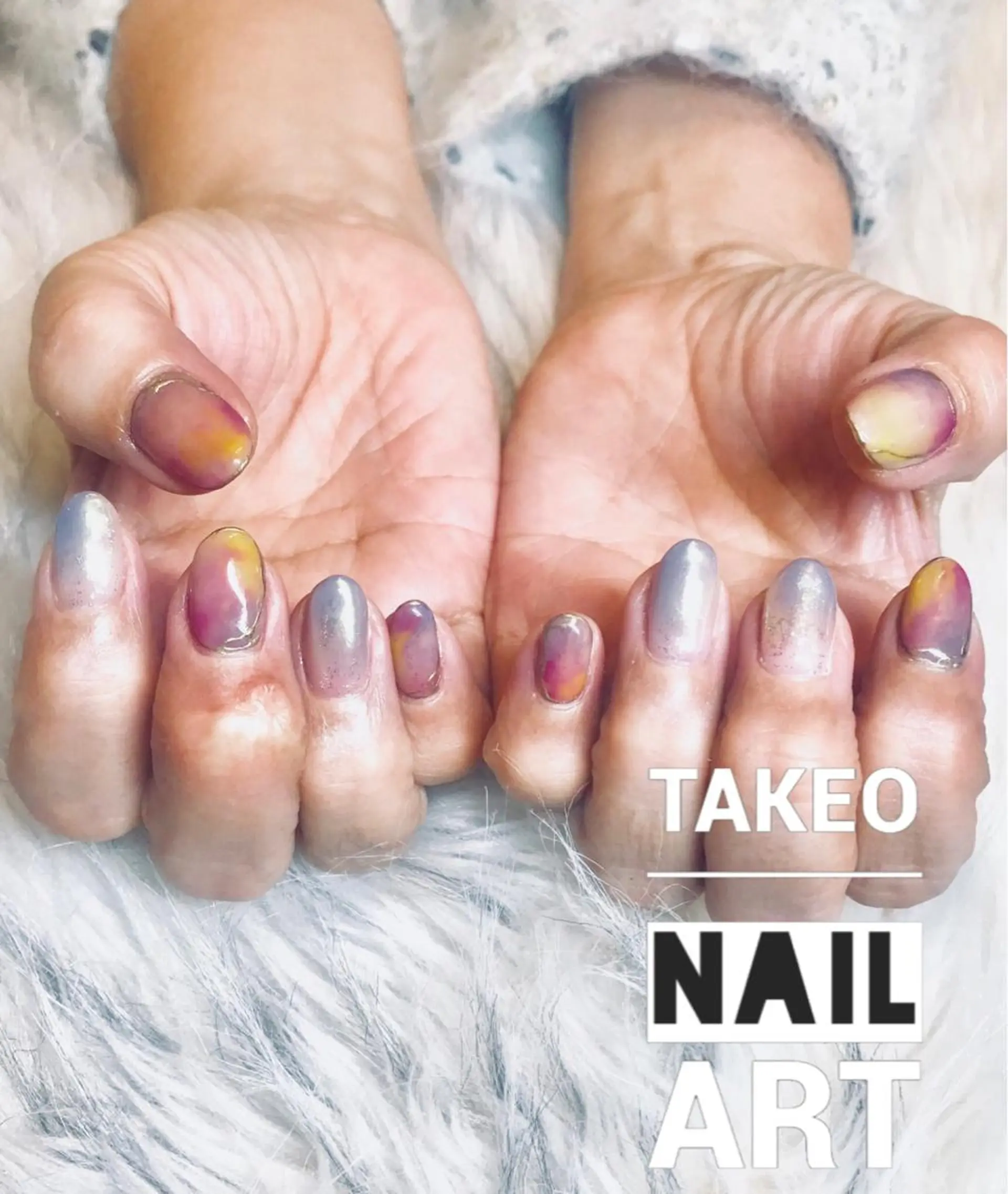 ミディアム ネイル ニュアンスネイル nail&eye Aoのマツエク・マツパデザイン