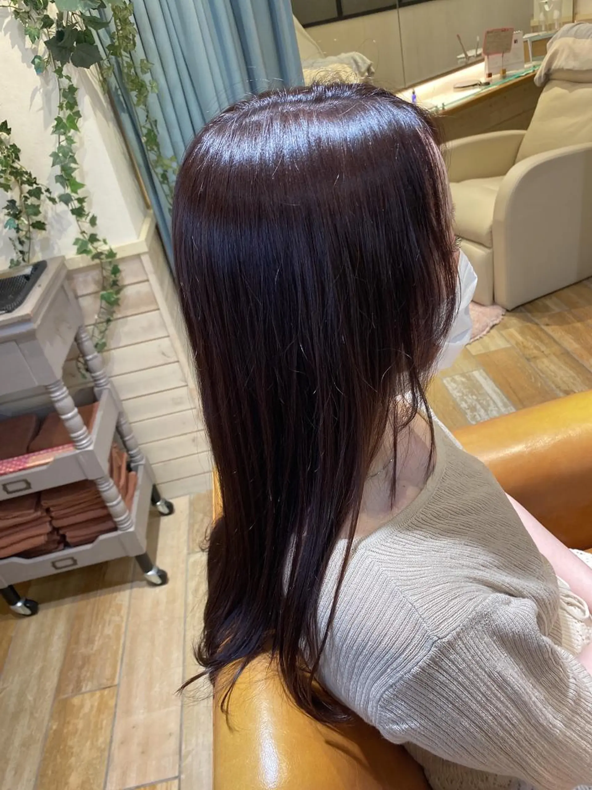 ミディアム カラー ブラウンカラー ピンクカラー ピンクブラウン あき えいみのヘアスタイル