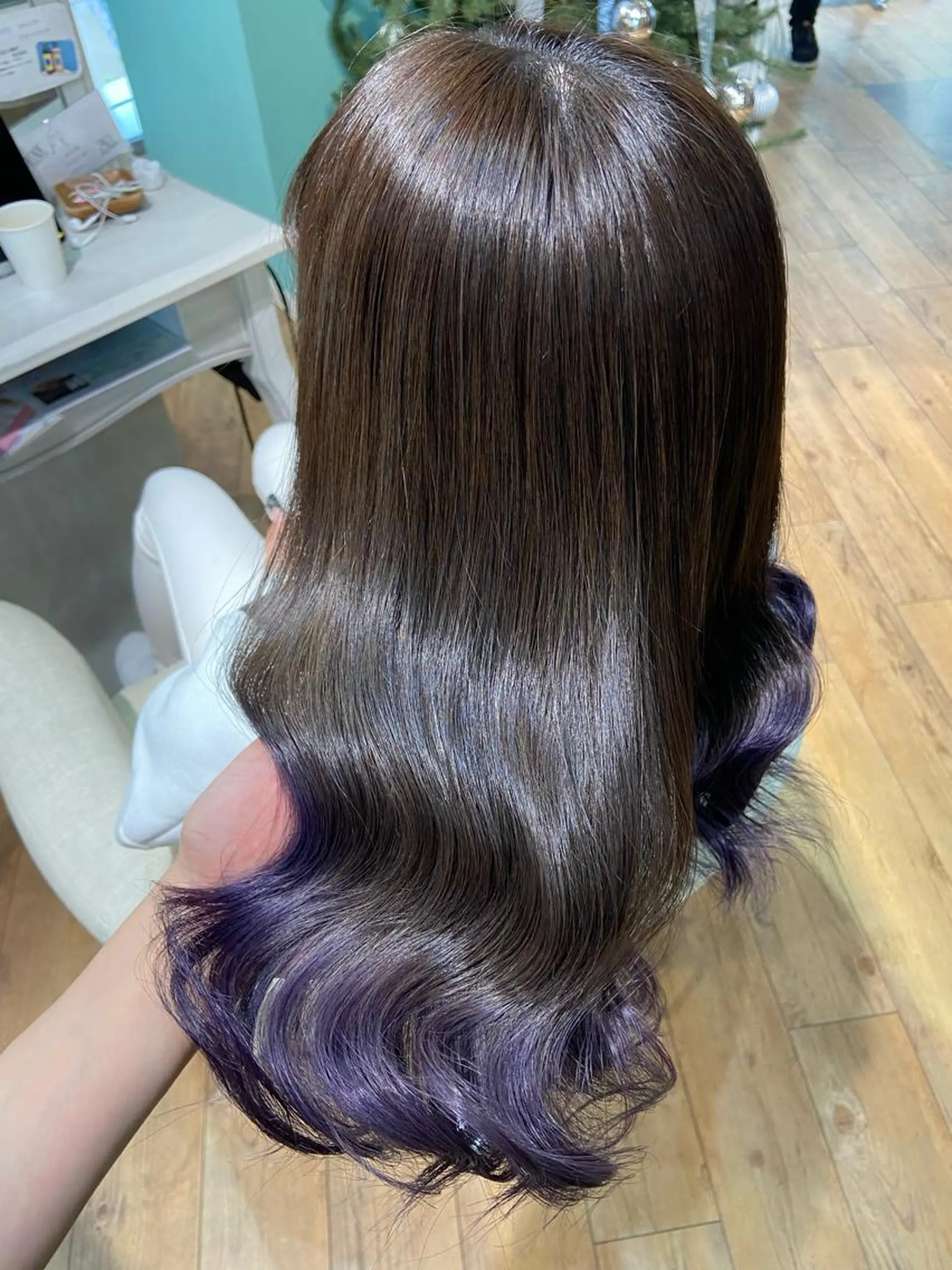 ミディアム カラー ヘアカラー トリートメント 🧸プルエクステ❤︎ ネイルKAO🧸のヘアスタイル