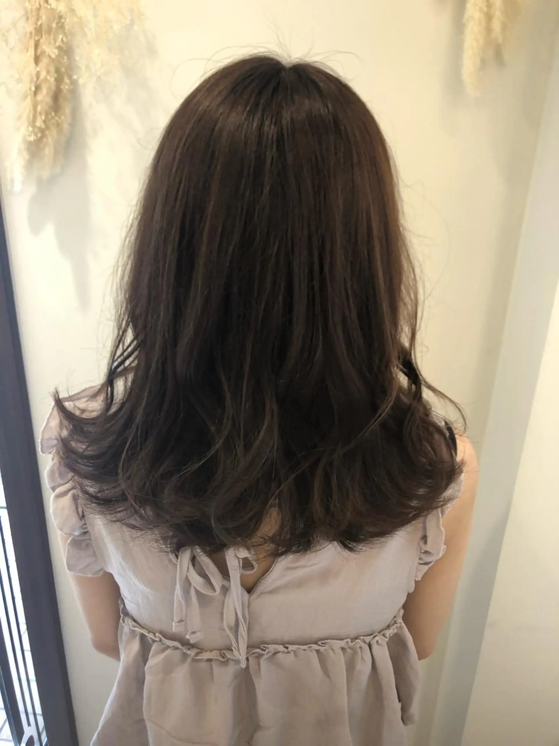 セミロング アッシュ ハイライト 韓国風ヘア♡ runaのヘアスタイル