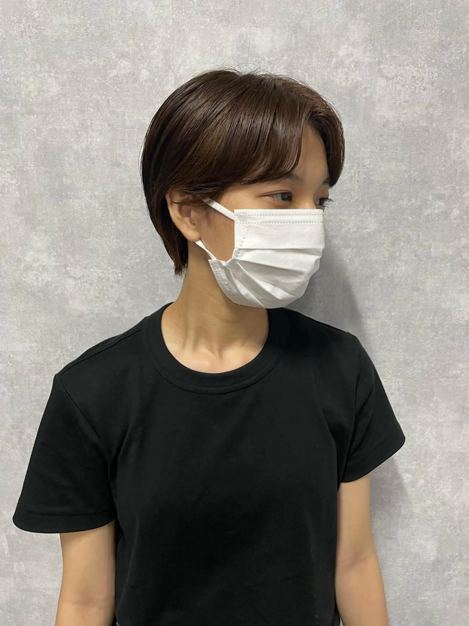 ショート 切りっぱなしボブ ショートボブ 丸みショート ミストバング ボブ カット ヘアカラー トリートメント C’LD hair  produce /シールドヘア所属・モテ髪/ボブ/ショー ト/アダチフウトのヘアスタイル