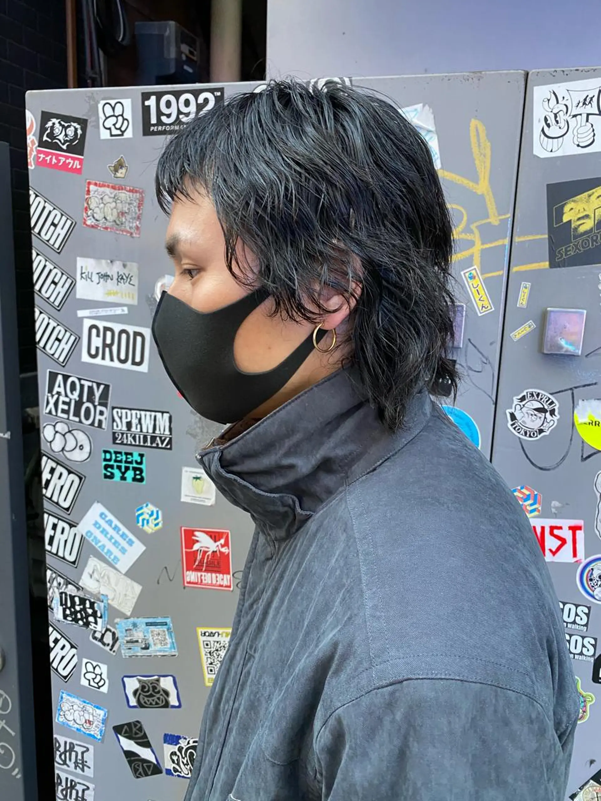 パーマ メンズ カット パーマ 艶髪サラサラカラー 🌈前原健吾のヘアスタイル