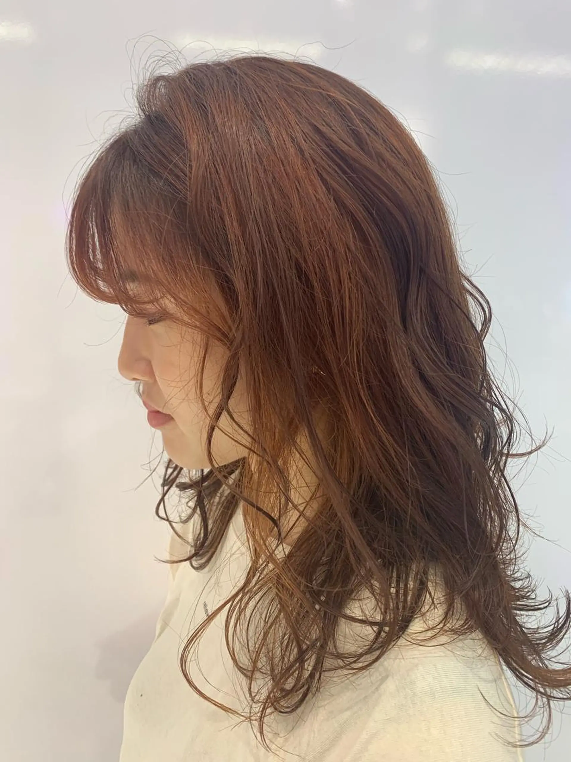 ミディアム カラー ハッシュカット/ハイ トーン/MANAMIのヘアスタイル