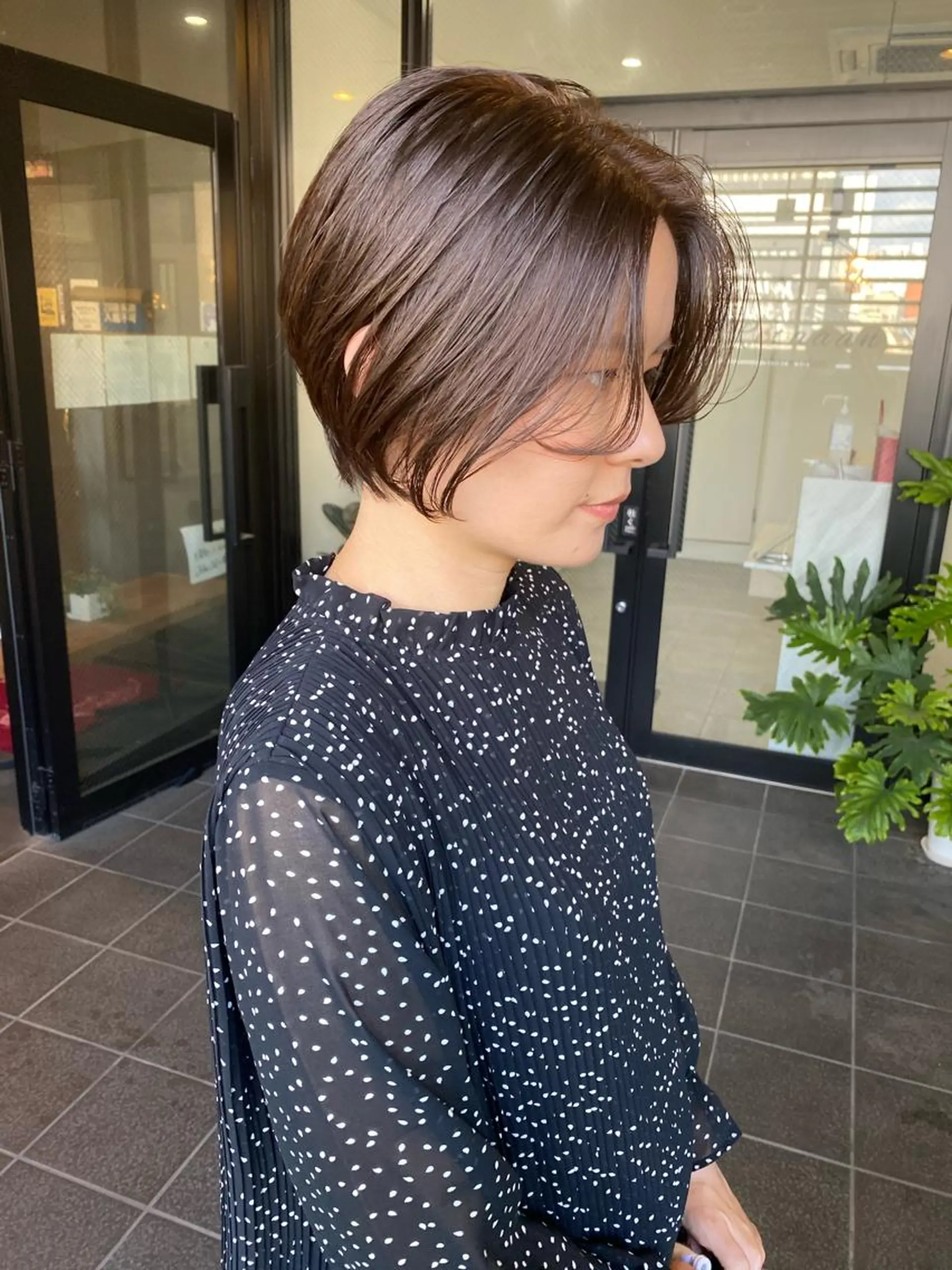 ショート カラー パーマ ヘアアレンジ ネイル マツエク・マツパ ショートネイル カット umu.［韓国ヘア /ダウンパーマ］のヘアスタイル