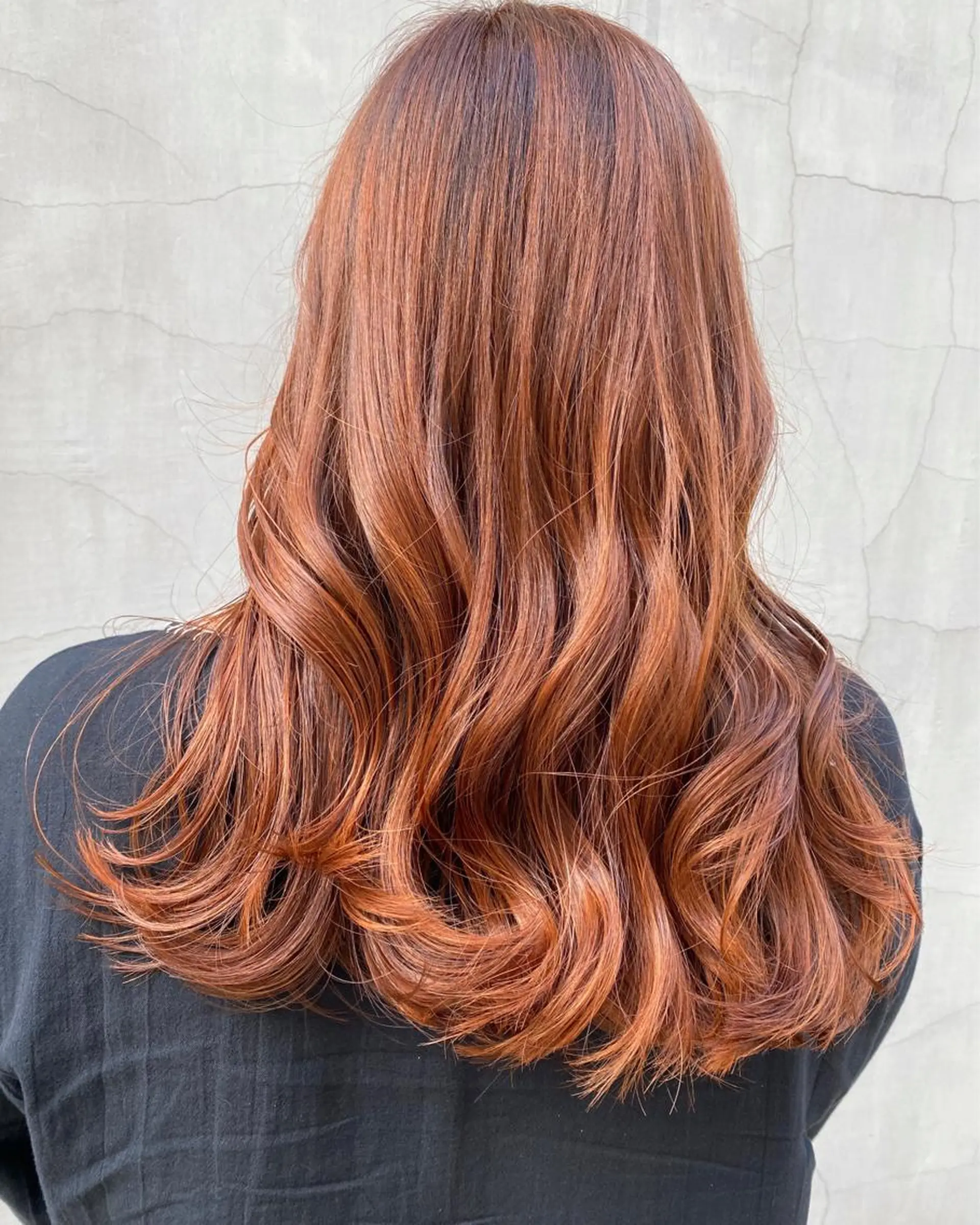 ロング カラー ダブルカラー オレンジ 🎀ブリーチなし 透明感🎀yuhiのヘアスタイル
