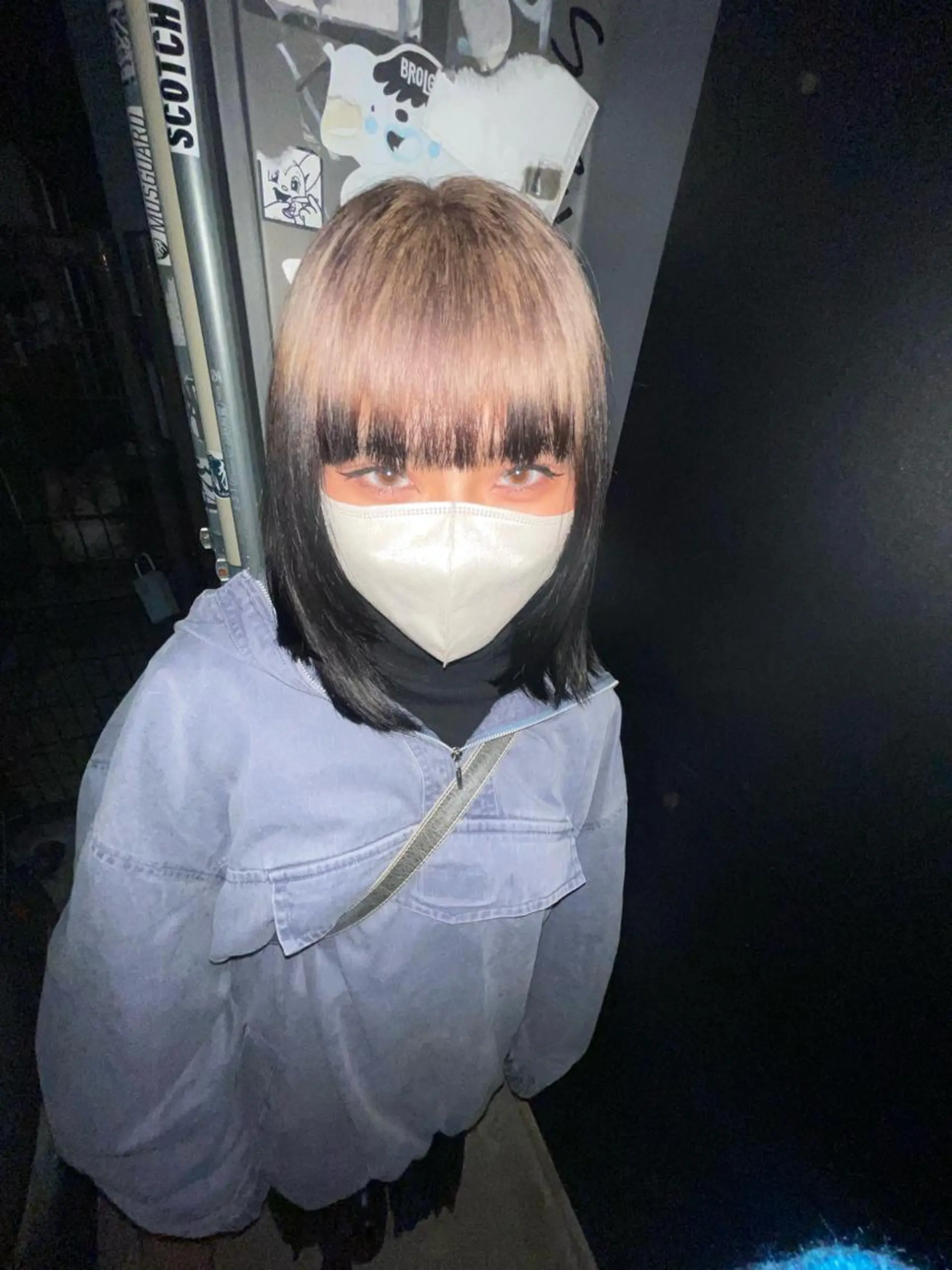 セミロング カラー パーマ ヘアアレンジ ツイストスパイラルパーマ セミロングパーマ バレイヤージュ ブリーチ ケアブリーチ ヘアカラー トリートメント スパイラルパーマ 🌐hina⭐️のヘアスタイル