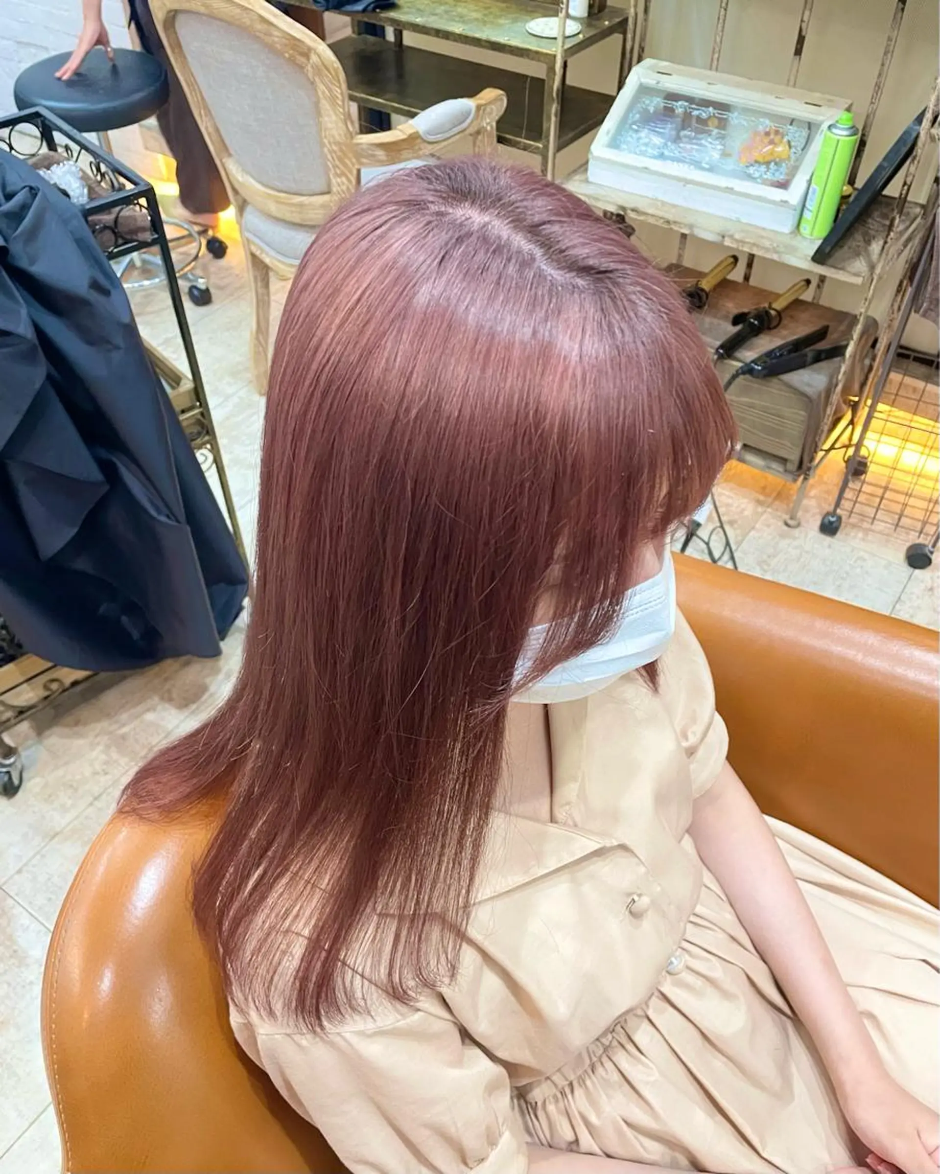 セミロング カラー カット ヘアカラー トリートメント 【ピンク/韓国ヘア/ ヘアセット】亜海のヘアスタイル