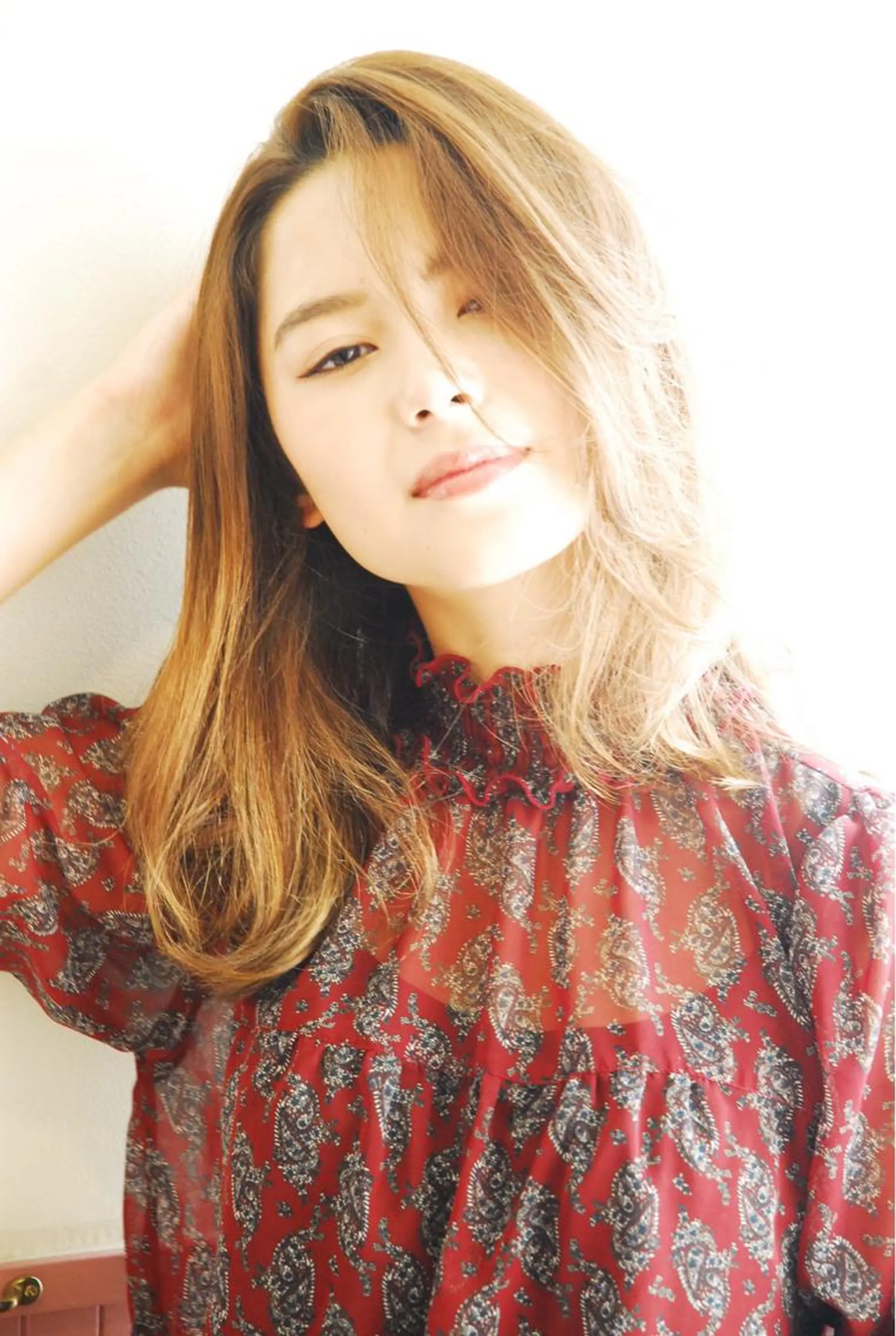 セミロング カラー パーマ ヘアアレンジ 表参道Lise おおいしおりのヘアスタイル