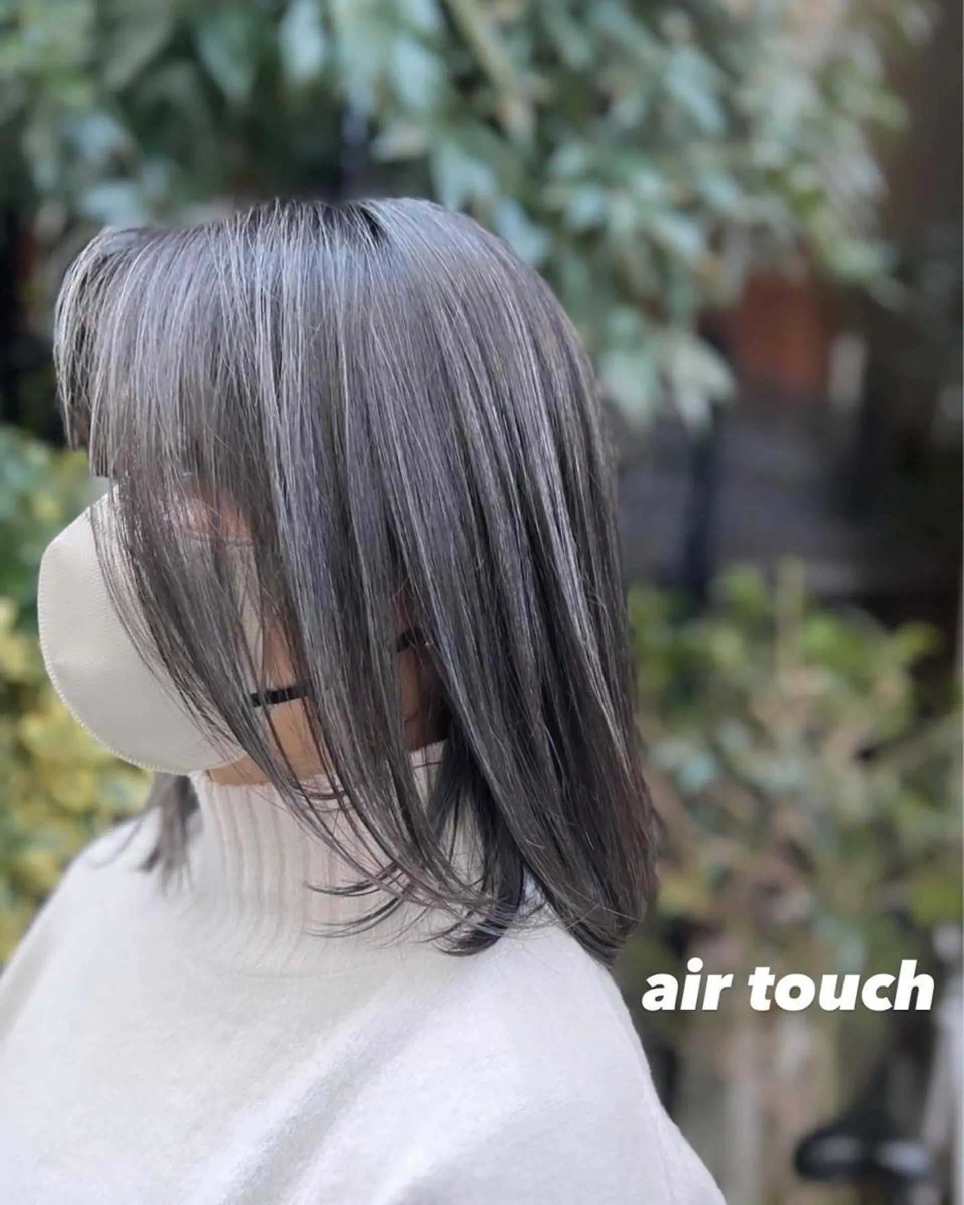 ミディアム カラー ハイライトカラー シルバー ハイライト メンズNo.1💥 ユウトのヘアスタイル