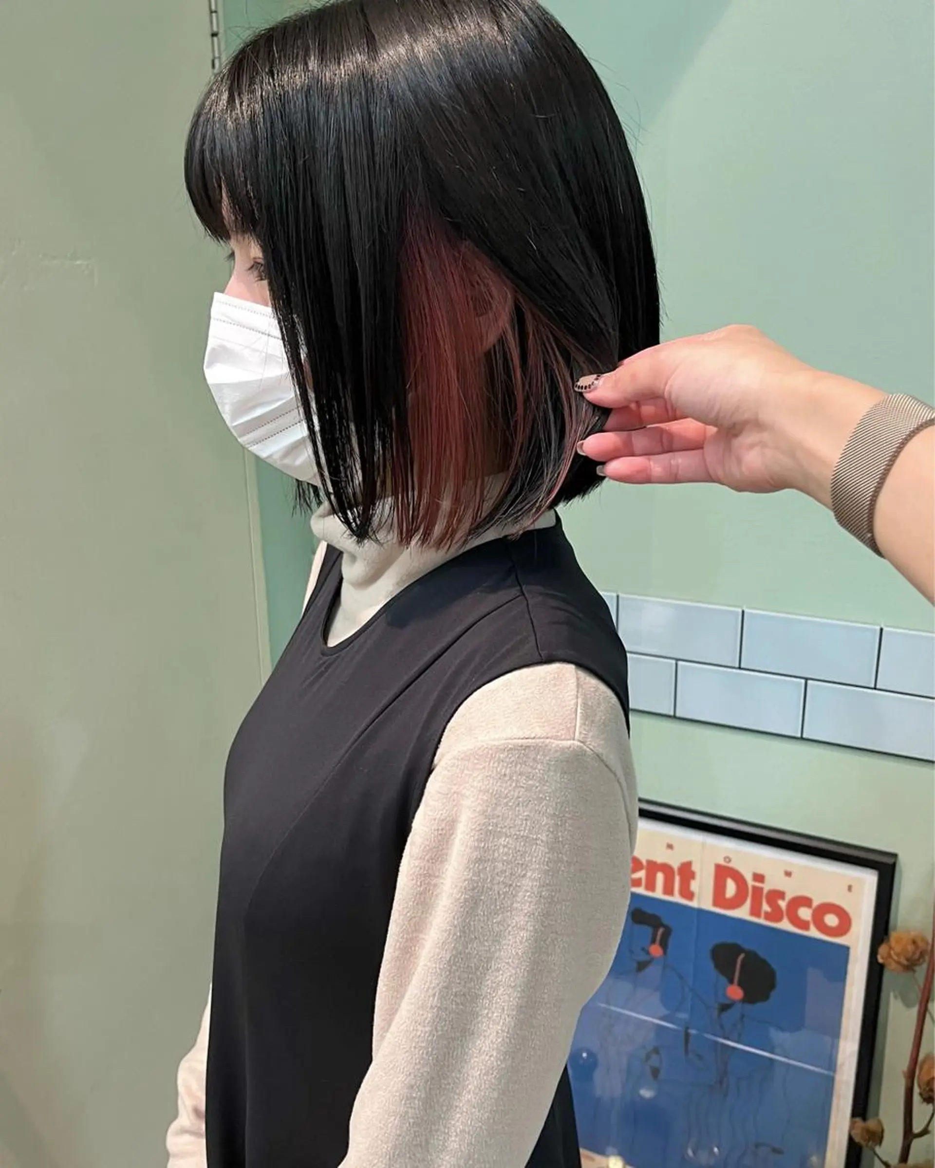 ミディアム カラー ﾊｲﾄｰﾝ/ｼｮｰﾄ 村上淳乃🐥のヘアスタイル