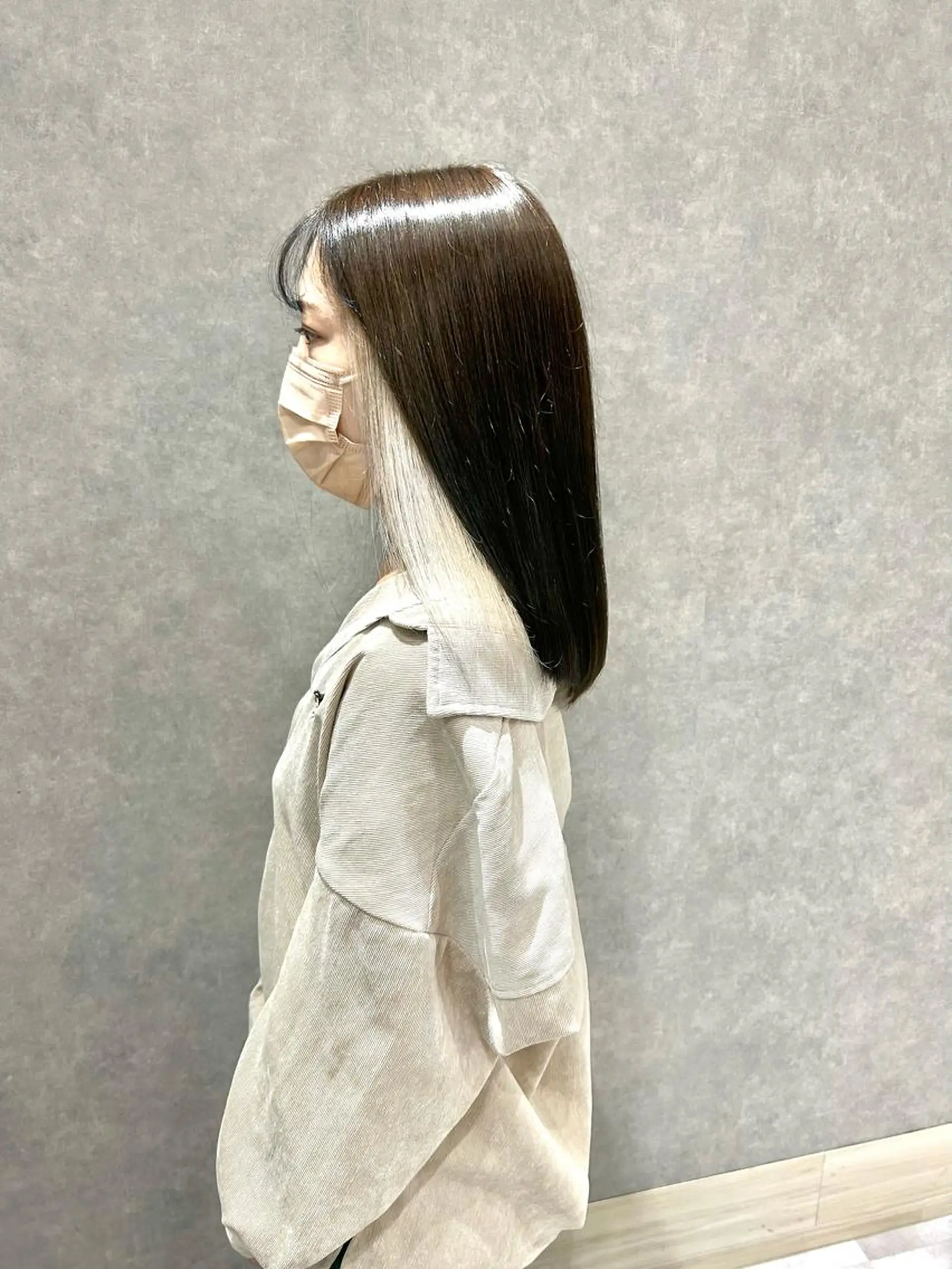 ミディアム カラー カット ヘアカラー トリートメント mood tatemachiのヘアスタイル