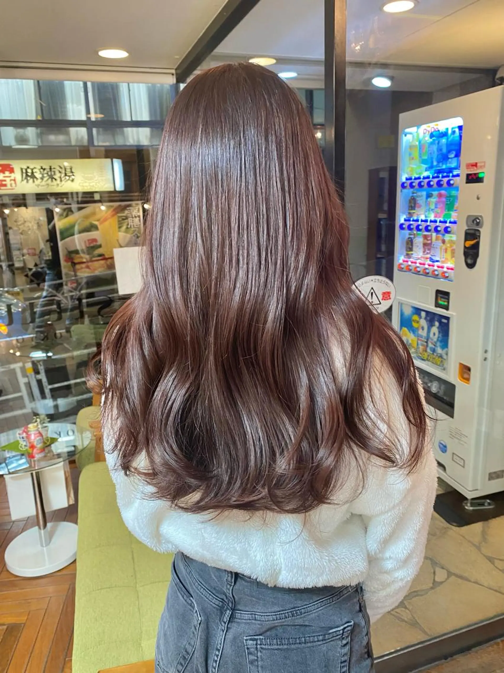ロング カラー ベージュカラー ブラウンカラー ピンクカラー ピンクベージュ ピンクブラウン カット ヘアカラー トリートメント ボブ/縮毛矯正/ レイヤー/塚田のヘアスタイル
