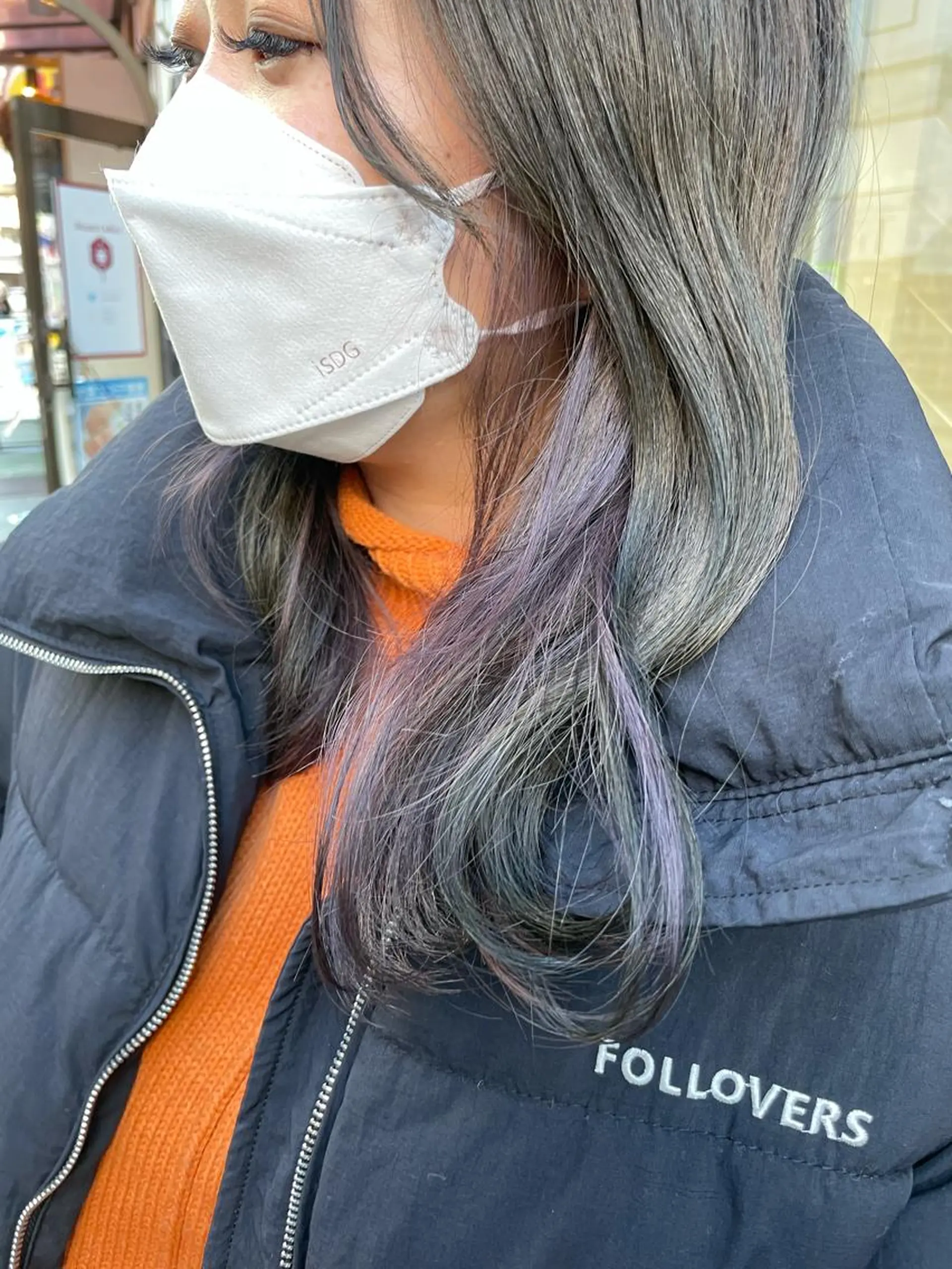 セミロング パープルカラー ♡Eleanor大宮 aya♡のヘアスタイル