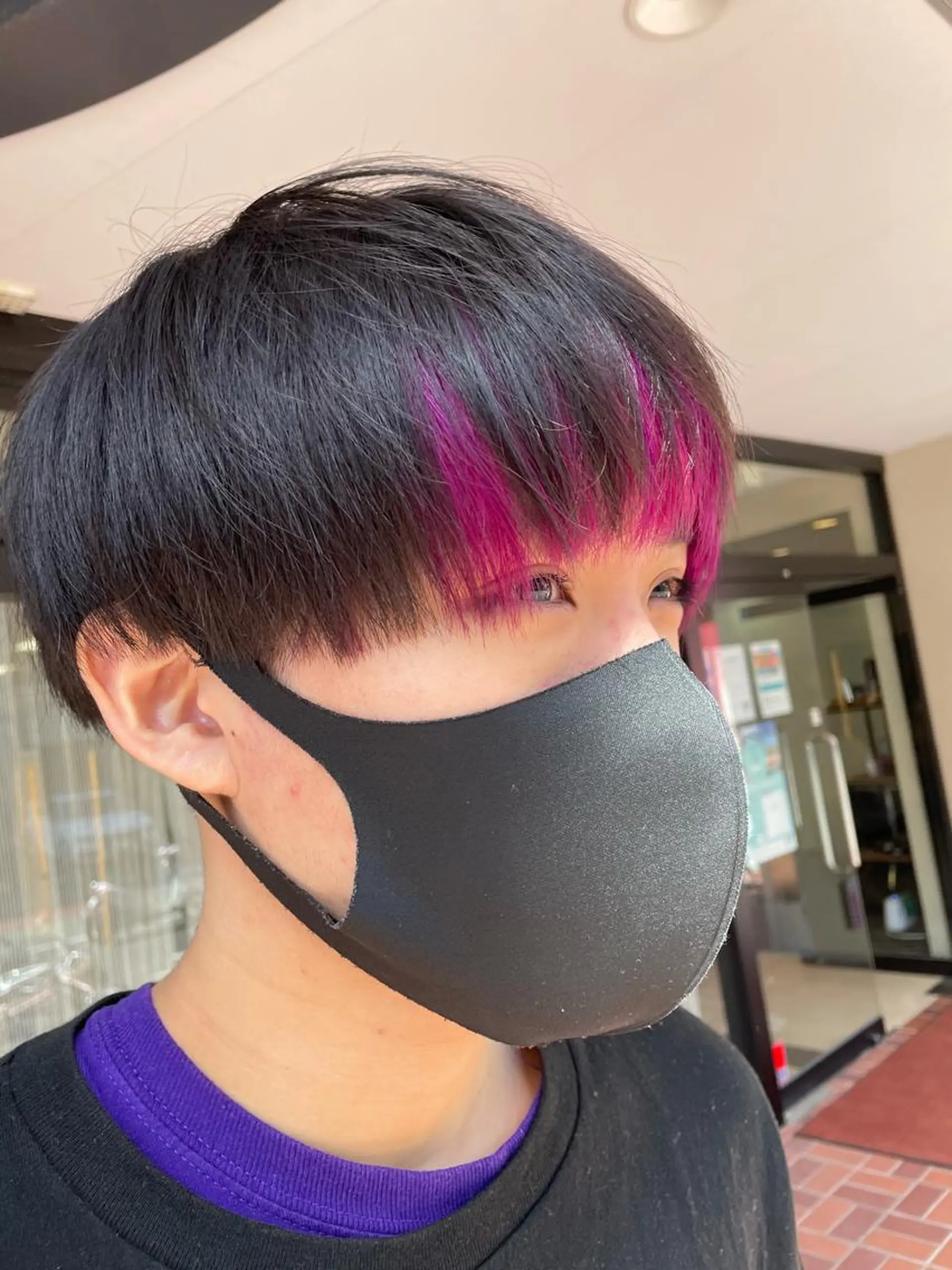 カラー メンズ ミストバング  フェイスフレーミング ヘアカラー ボブ/インナーカラー /眉毛/Miyuのヘアスタイル