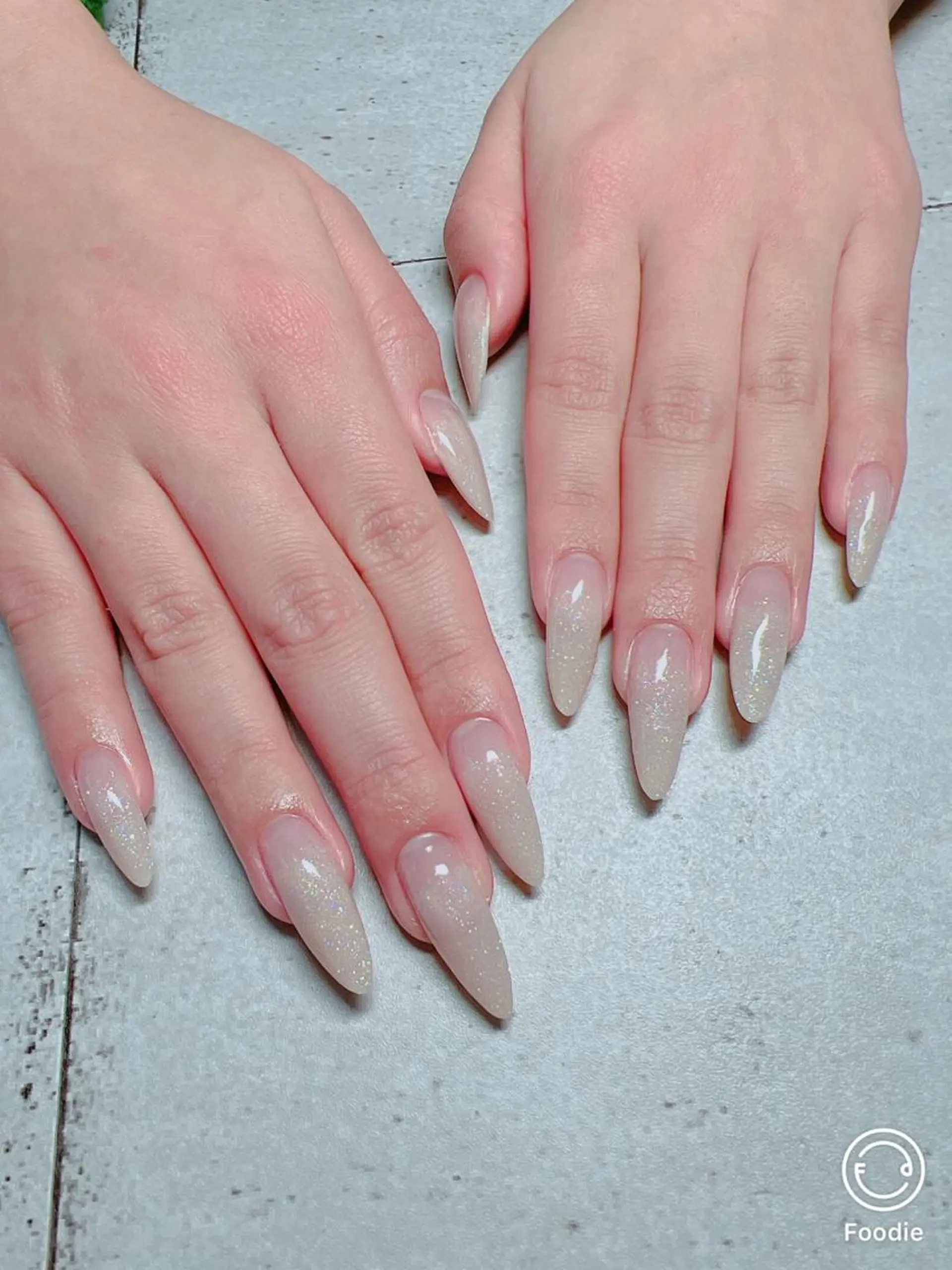 ネイル グラデーション ラメ(グリッター) ラメグラデーション スカルプネイル たきぐち みちこのネイルデザイン