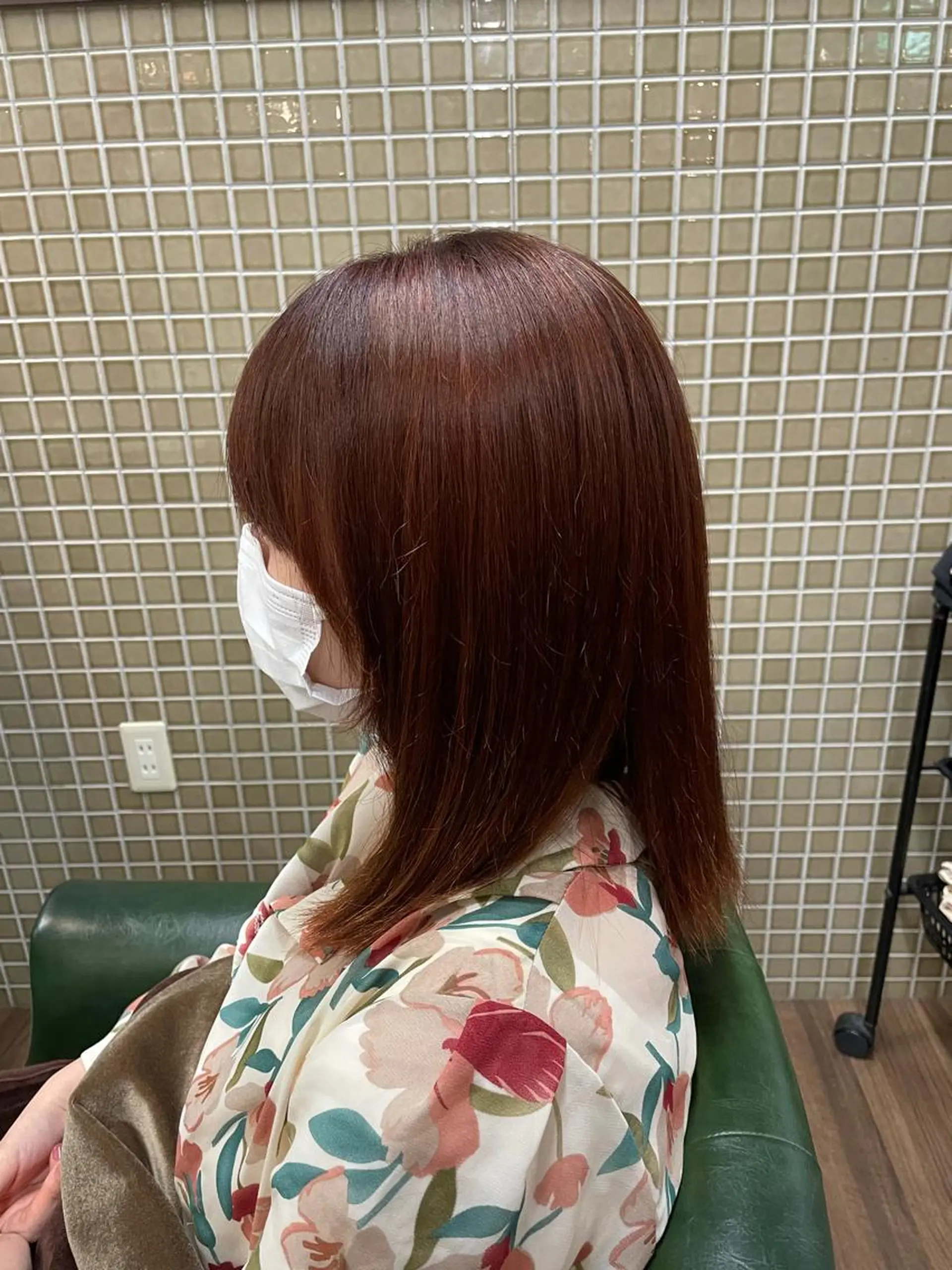 セミロング カラー オレンジ 山本 純平のヘアスタイル