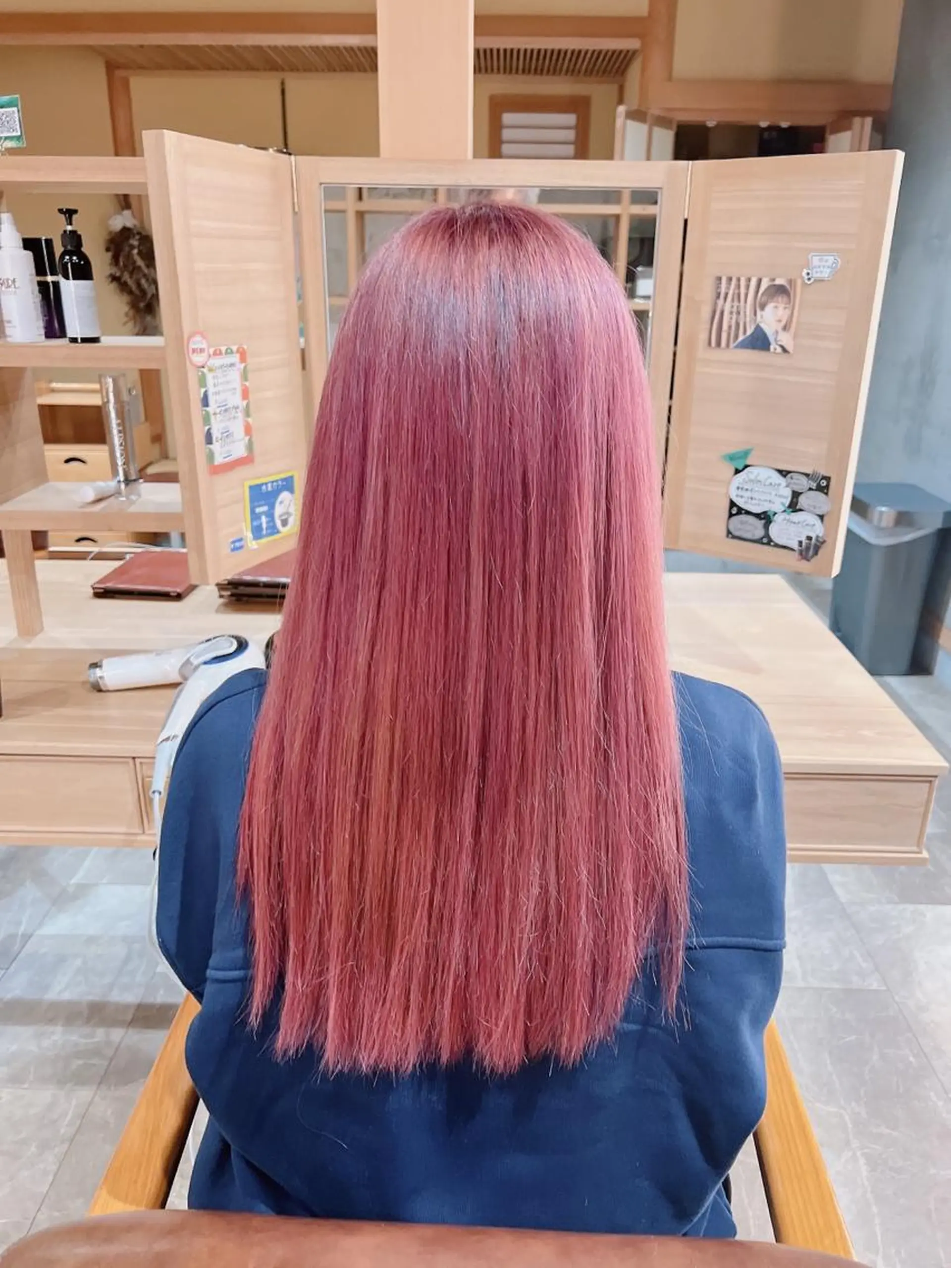 ロング カラー ピンクカラー エリアデュクス所属・大井 崚聖のヘアスタイル