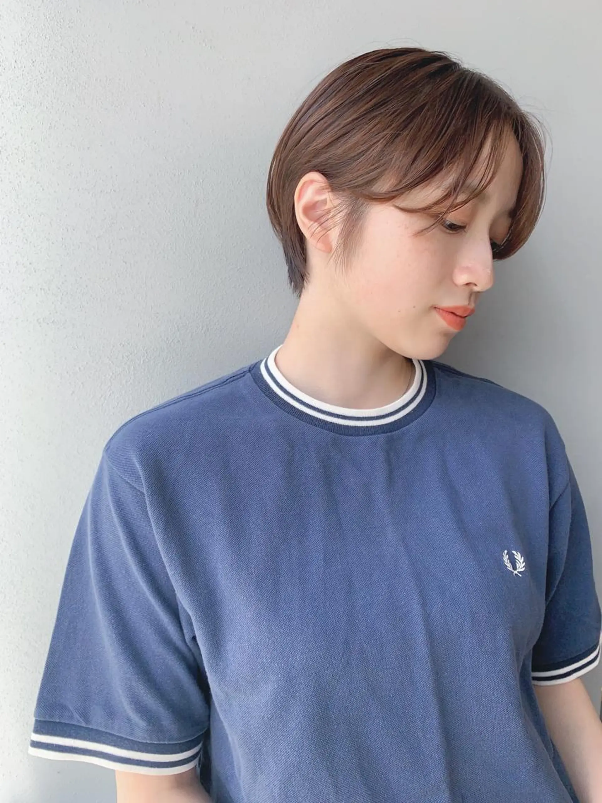 ショート カラー ボブパーマコテ巻き風 パーマNo1深江秀平のヘアスタイル