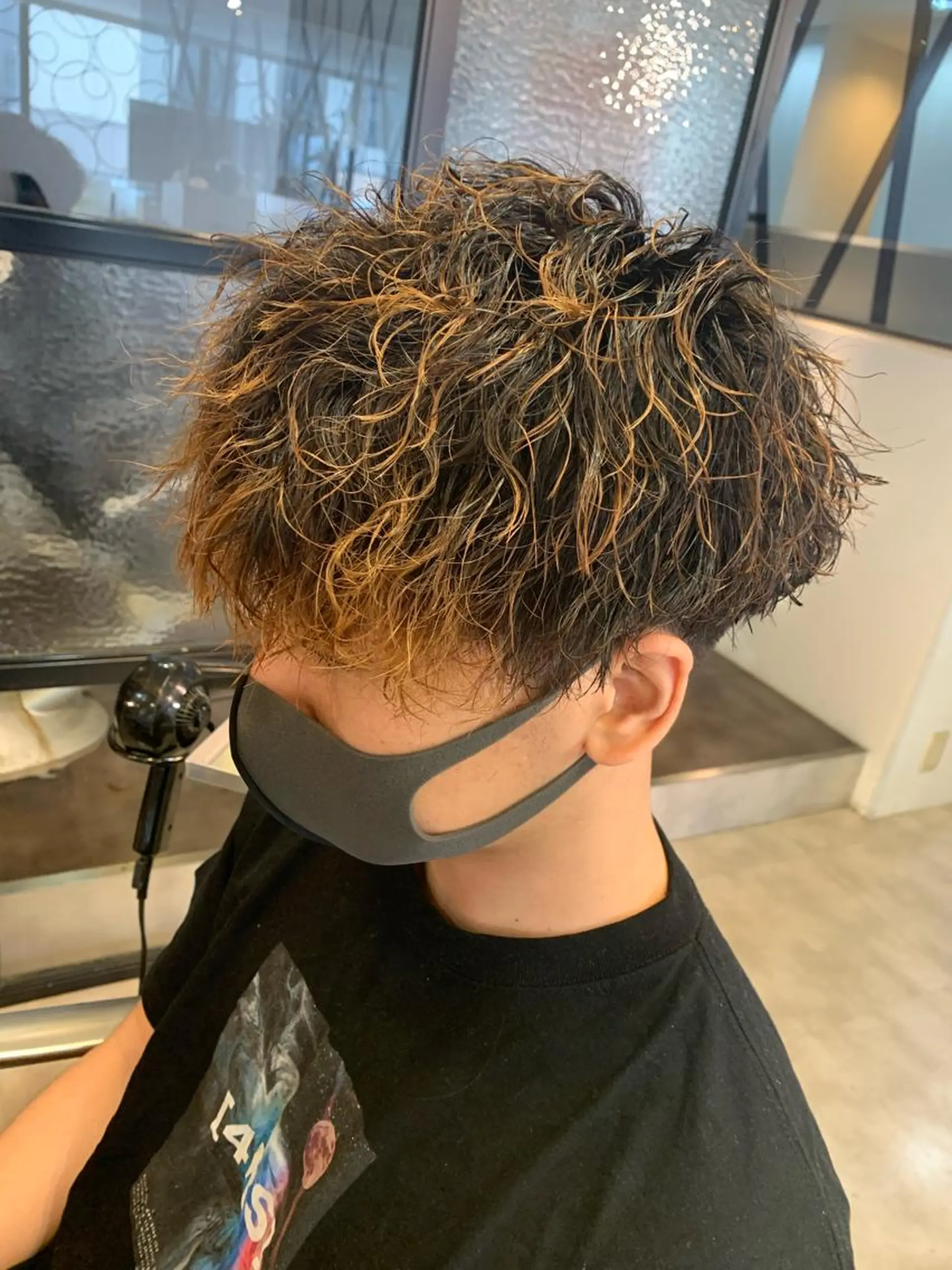 ショート メンズ メンズパーマ/難波/ 心斎橋　室園亮佑のヘアスタイル