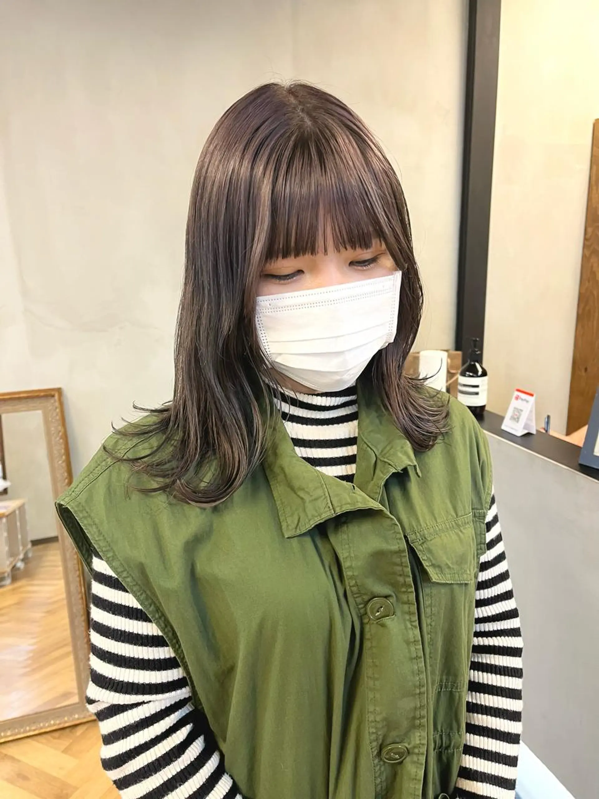 ミディアム カラー ブリーチ esu西梅田所属・ena/ブリーチなし 透明感・レイヤー🎀のヘアスタイル